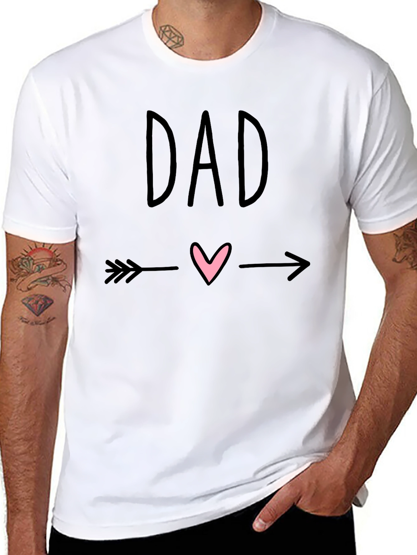 Dad Arrow Heart Graphic T-Shirt