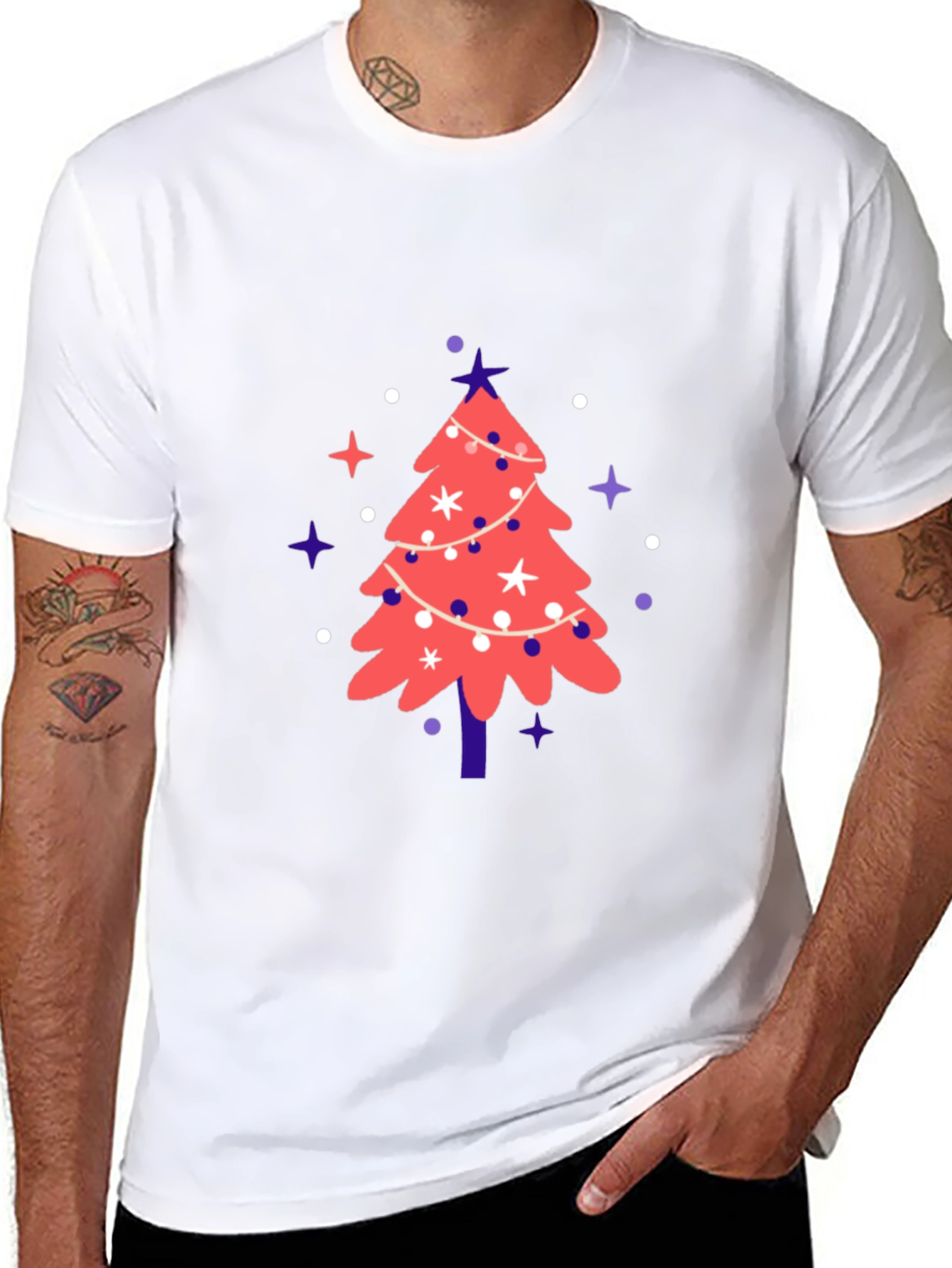 Festive Christmas Tree Graphic Tee