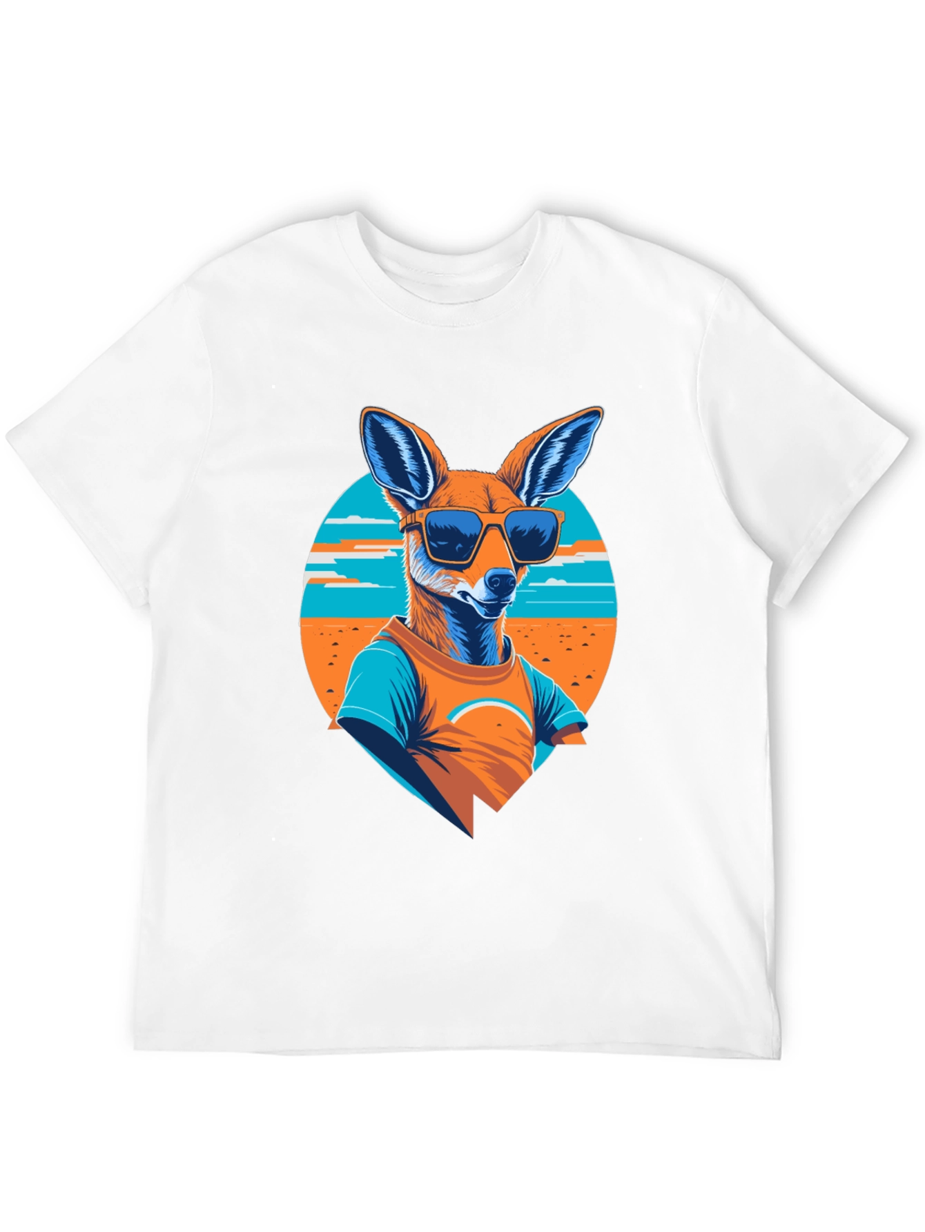 Cool Kangaroo Graphic Tee - Black