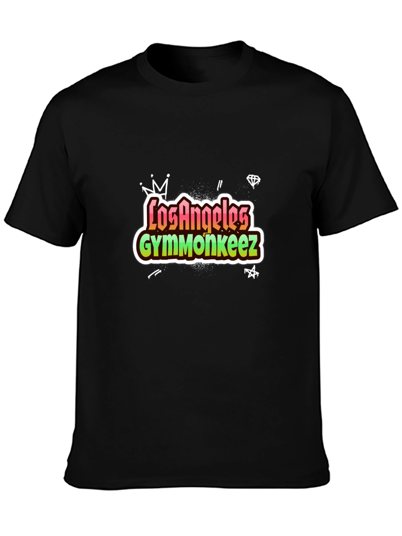 Los Angeles Gymmonkeez Black Graphic Tee