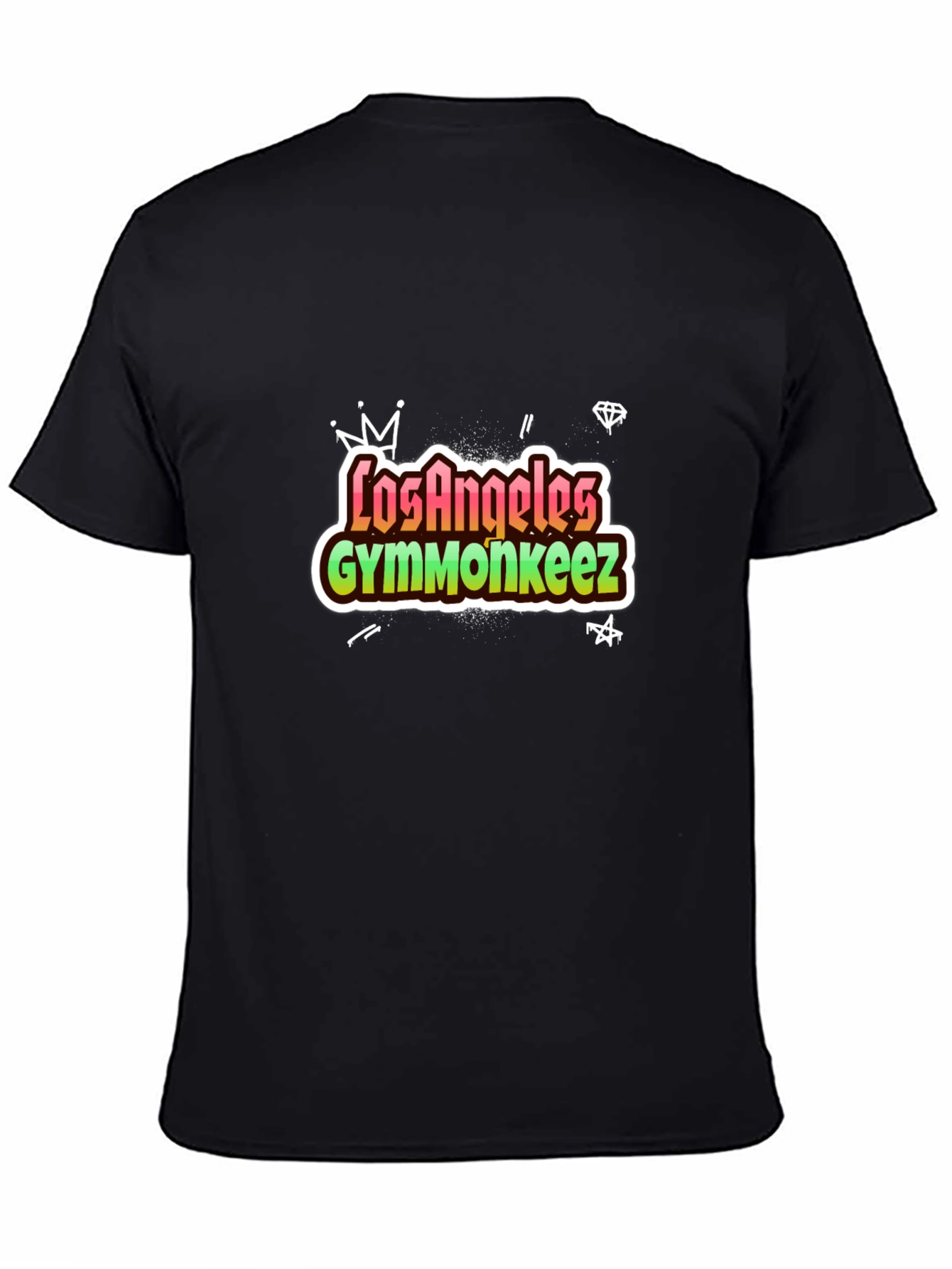 Los Angeles Gymmonkeez Black Graphic Tee