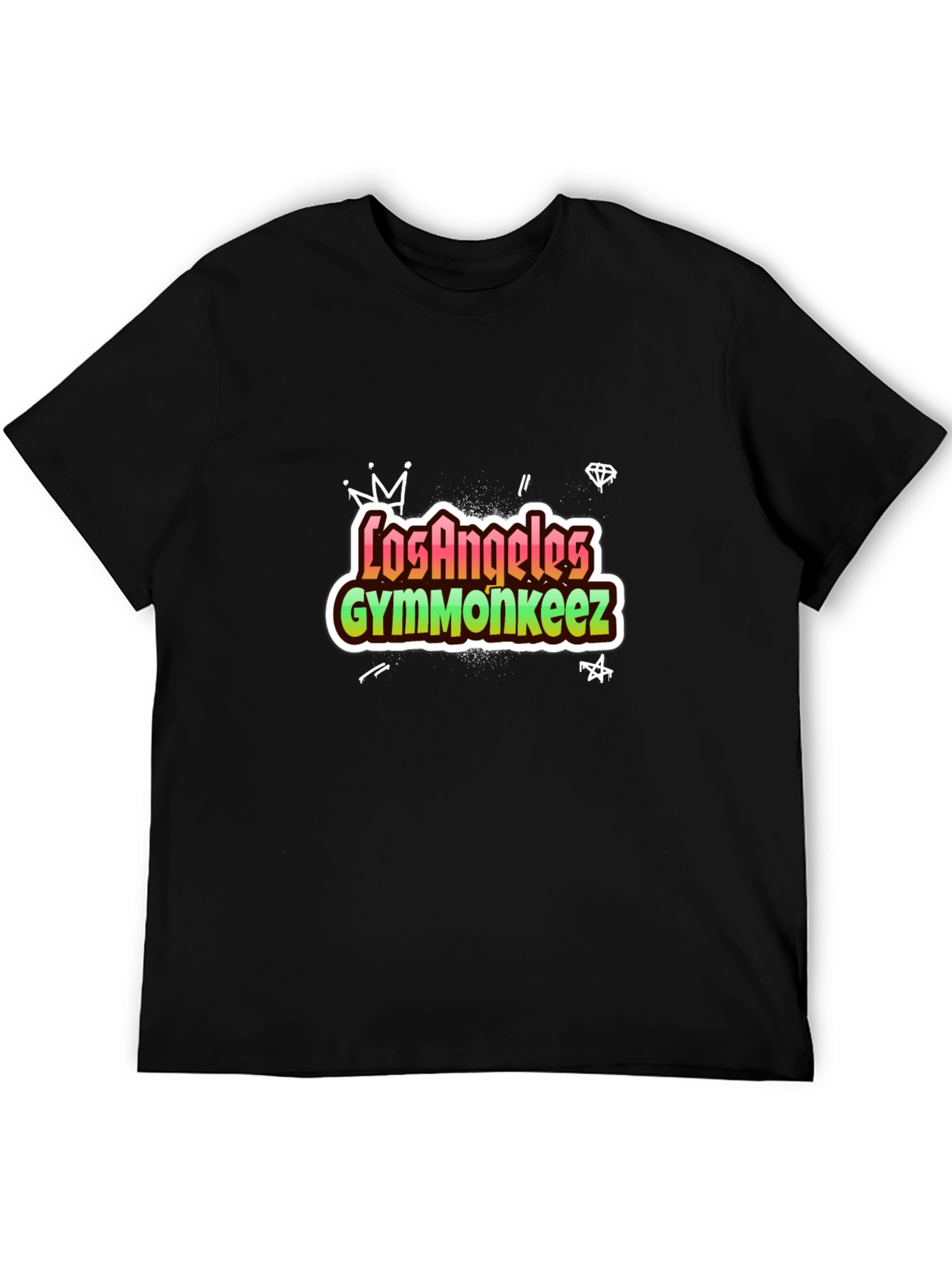 Los Angeles Gymmonkeez Black Graphic Tee