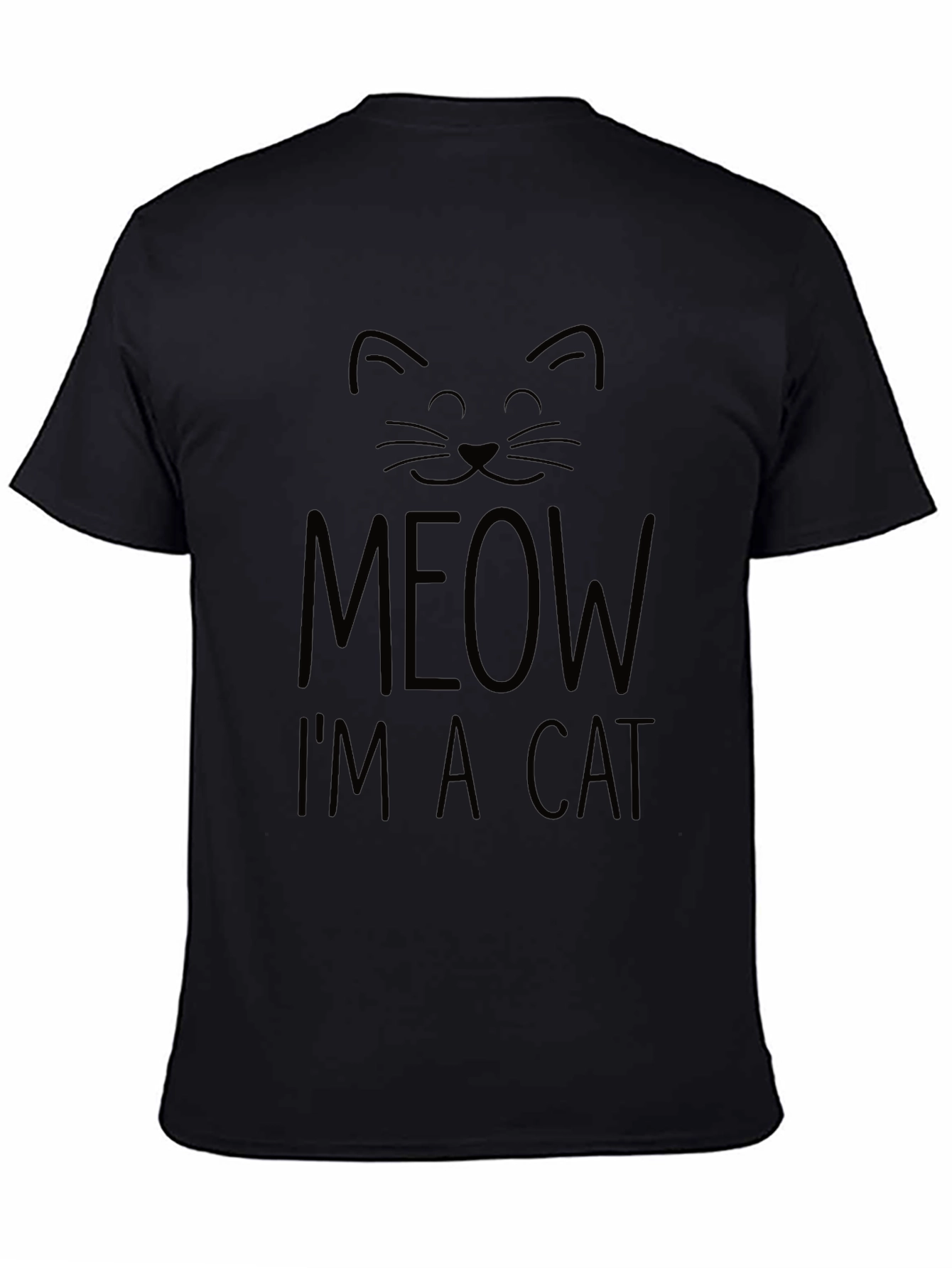 Meow Im a Cat Black T-Shirt