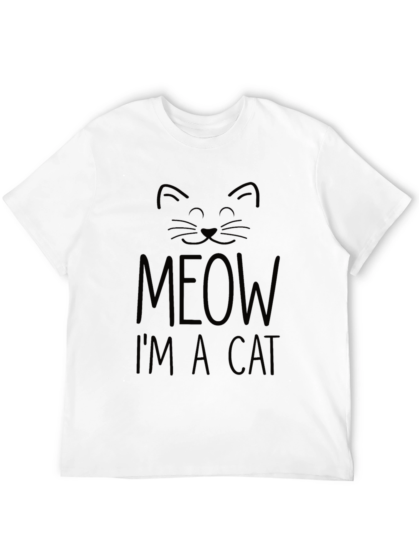 Meow Im a Cat Black T-Shirt