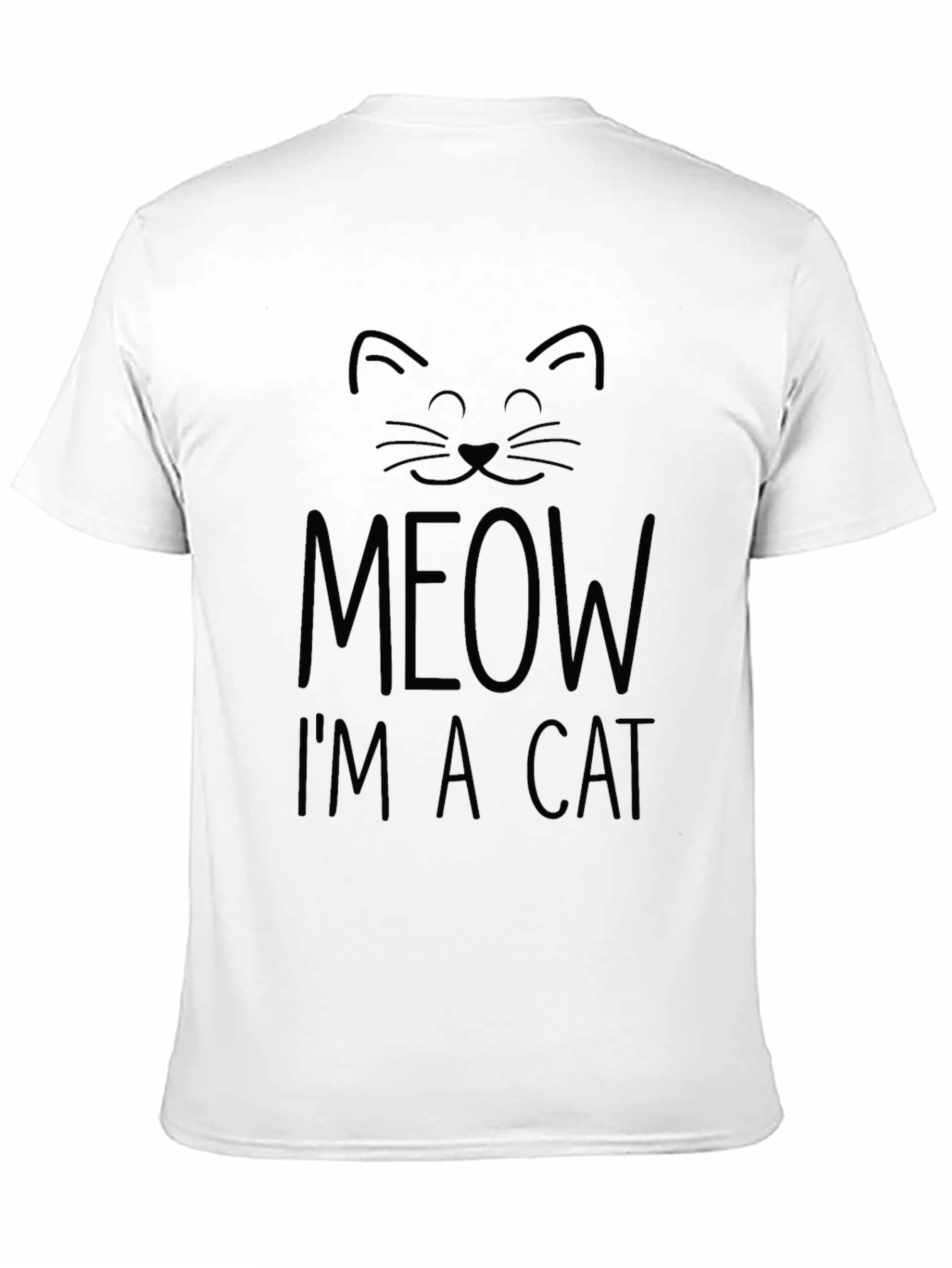 Meow Im a Cat Black T-Shirt