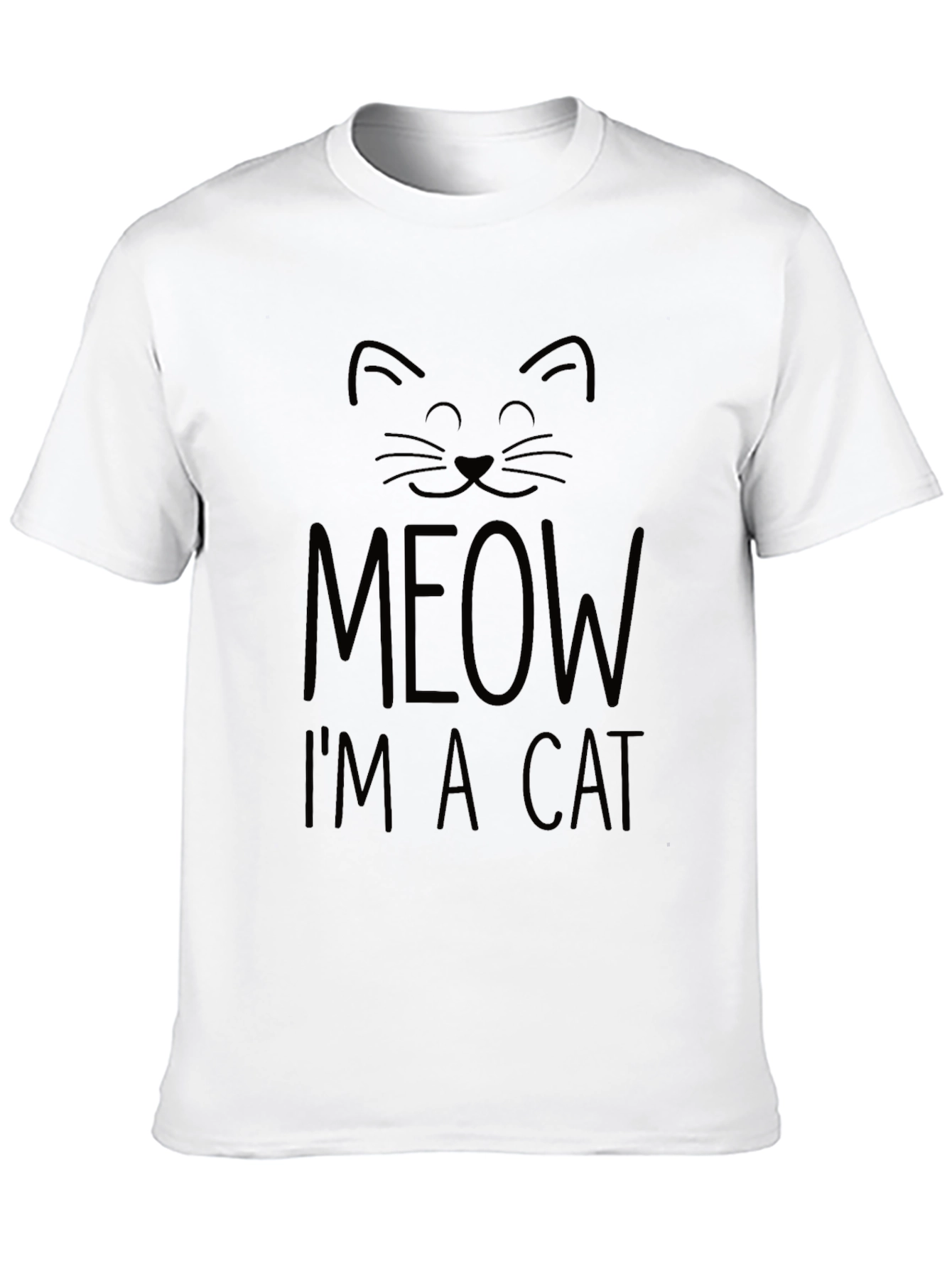 Meow Im a Cat Black T-Shirt