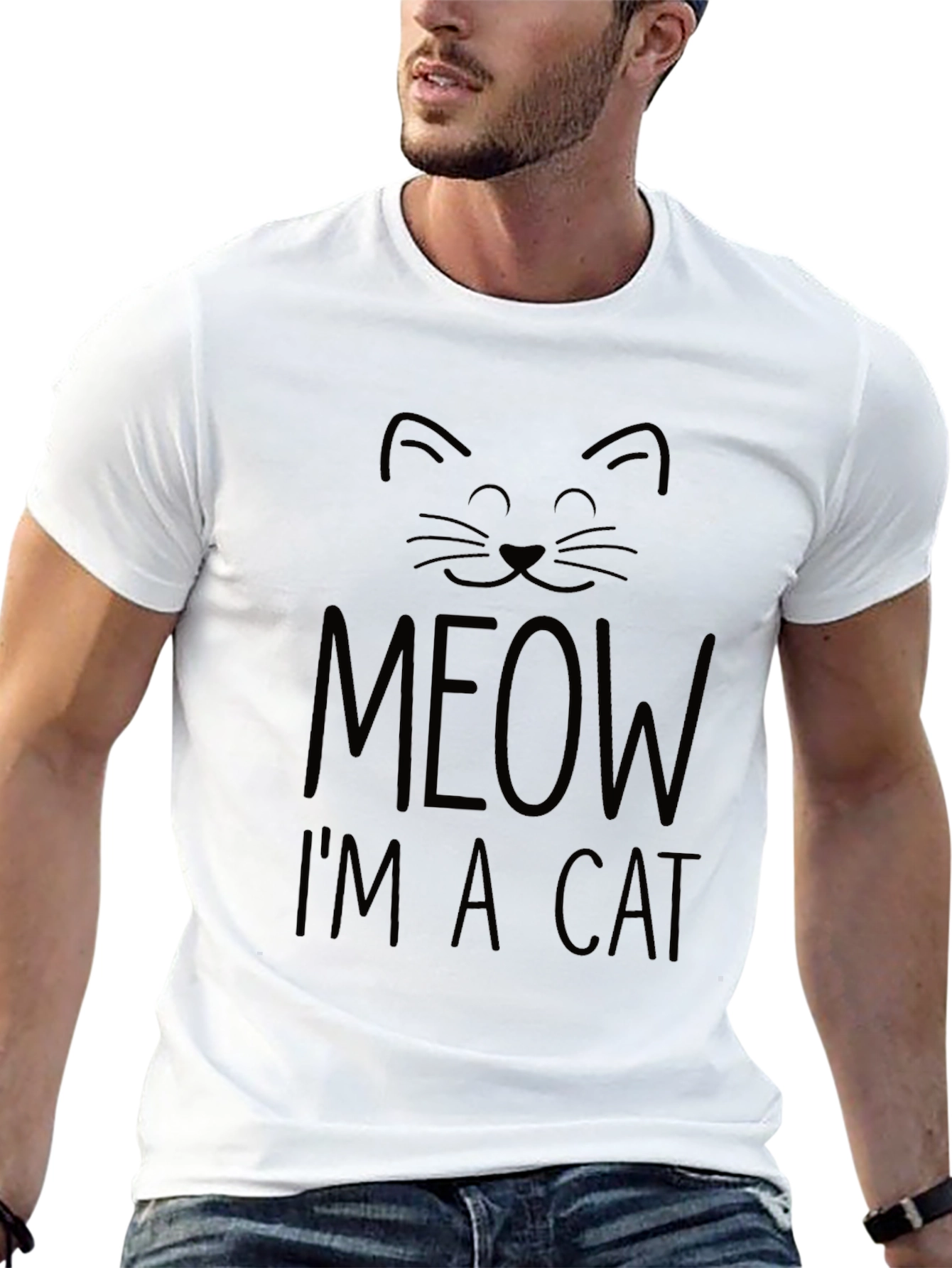 Meow Im a Cat Black T-Shirt