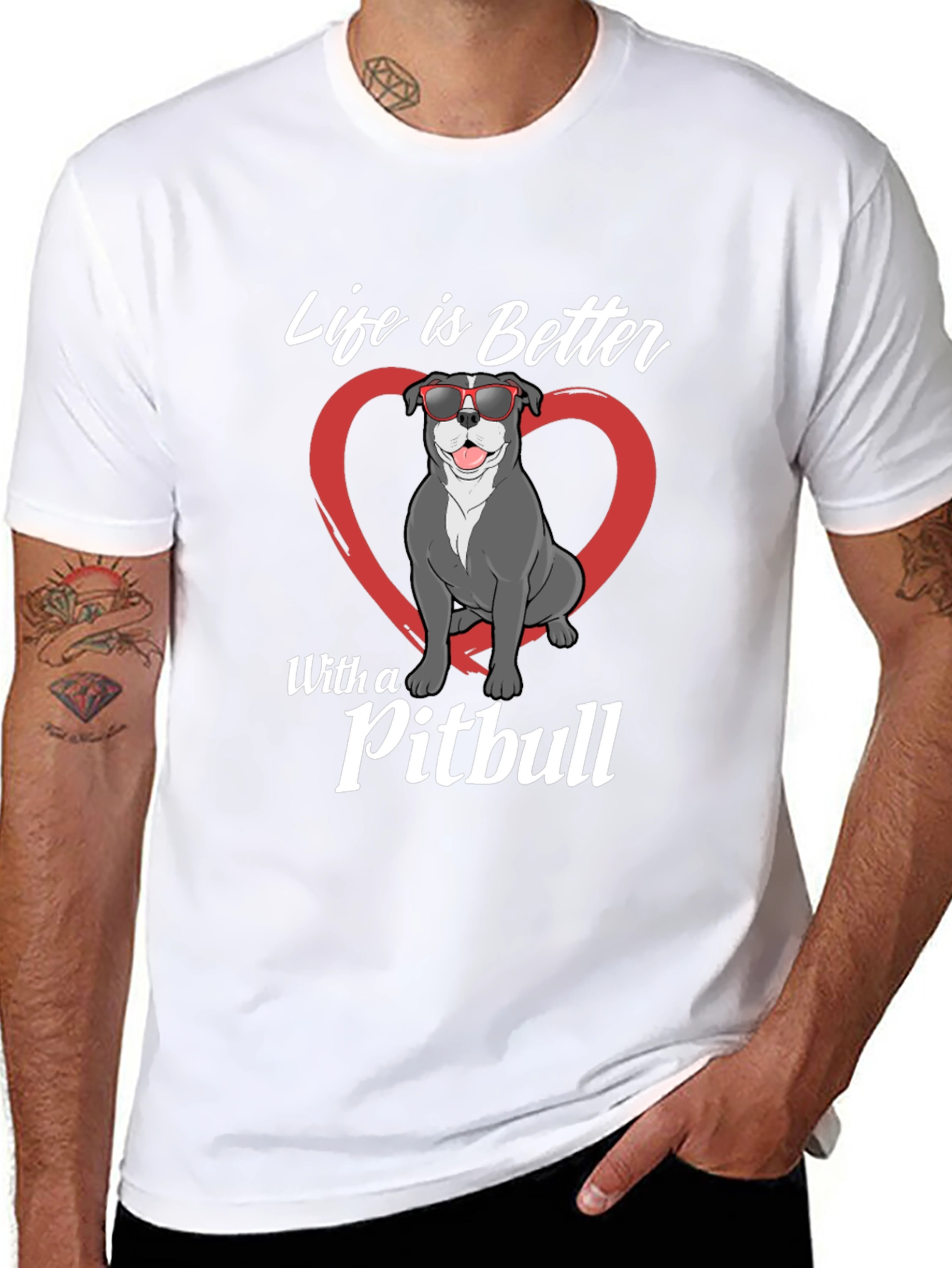 Life is Better with a Pitbull Graphic Tee