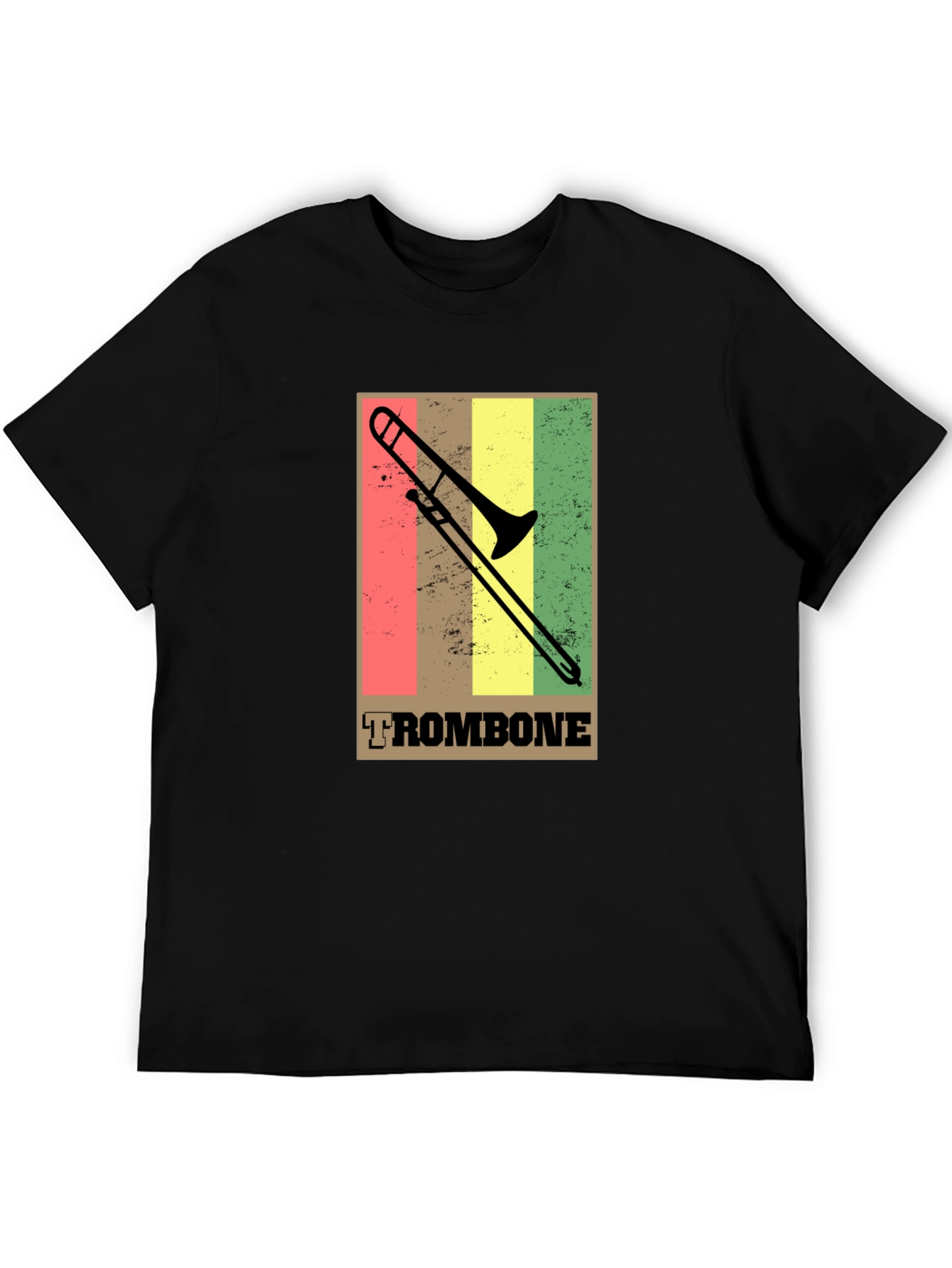 Retro Trombone T-Shirt - Musical Instrument Tee