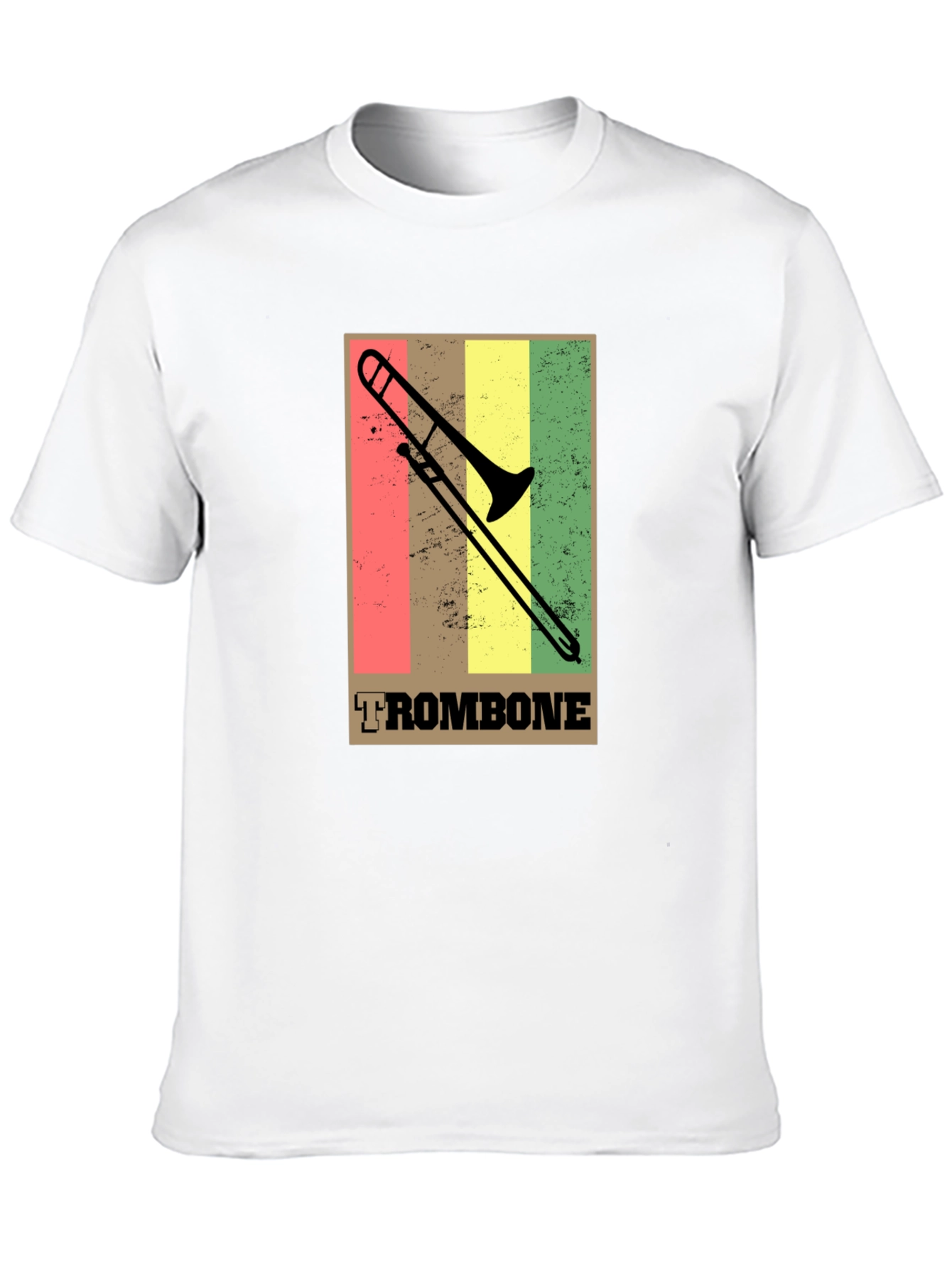 Retro Trombone T-Shirt - Musical Instrument Tee