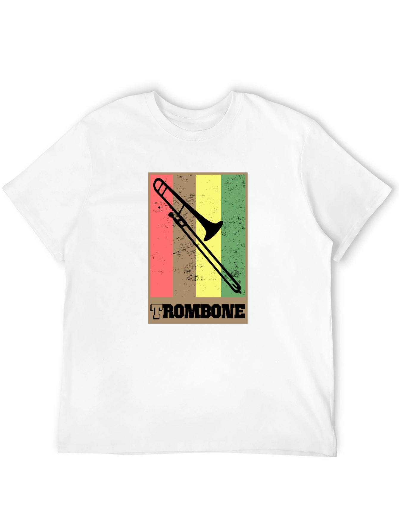 Retro Trombone T-Shirt - Musical Instrument Tee
