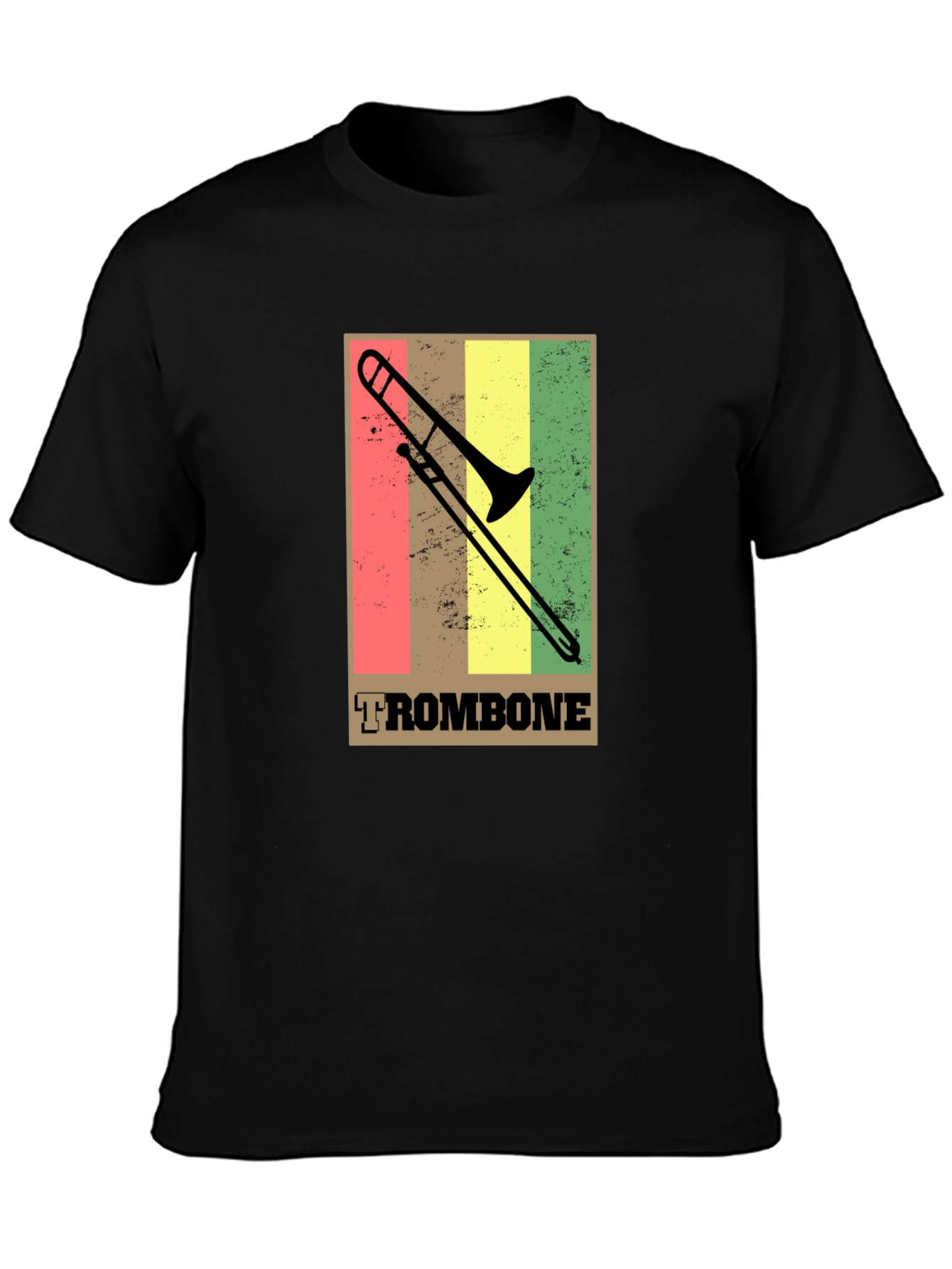 Retro Trombone T-Shirt - Musical Instrument Tee