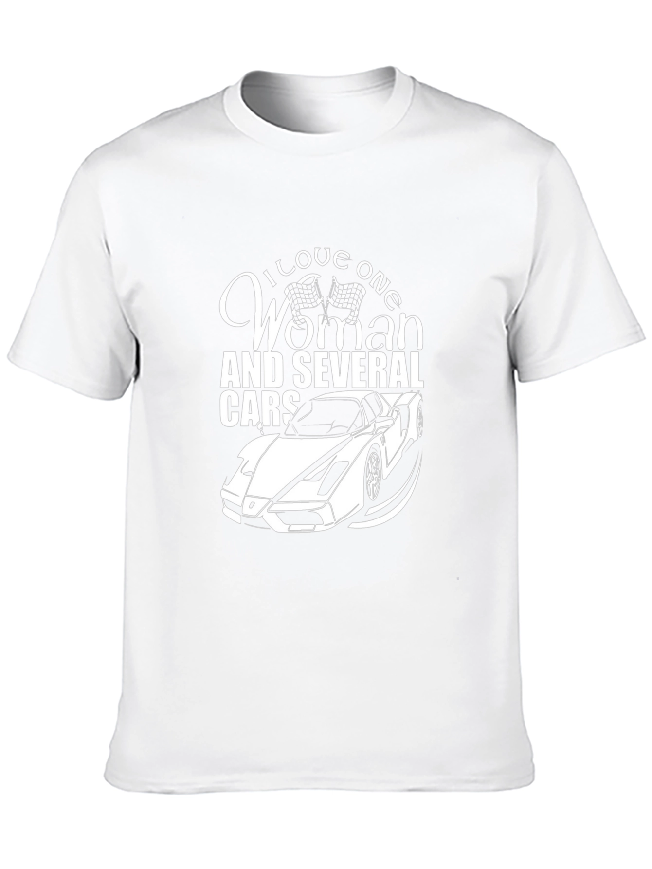 I Love One Woman and Several Cars Black T-Shirt