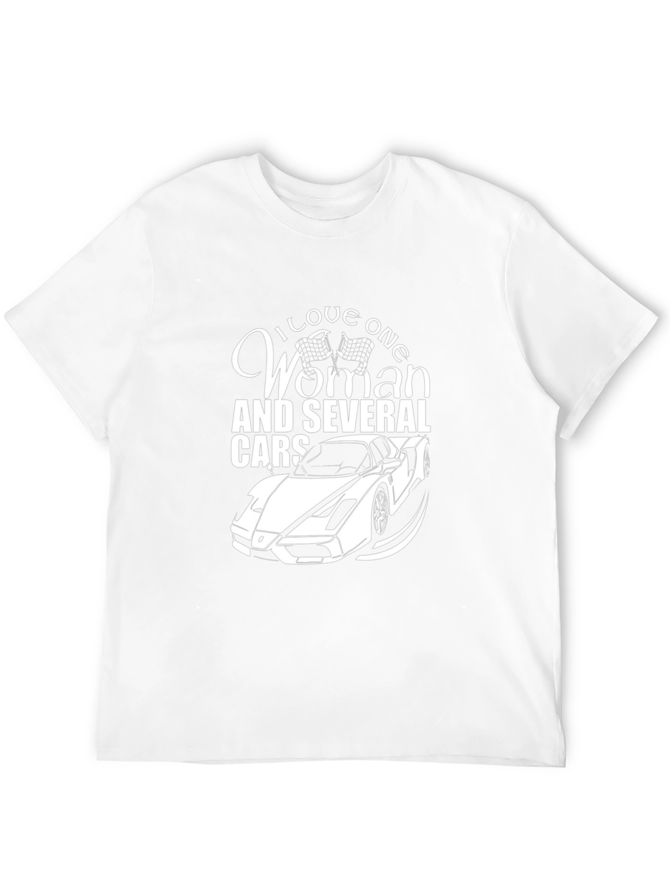 I Love One Woman and Several Cars Black T-Shirt