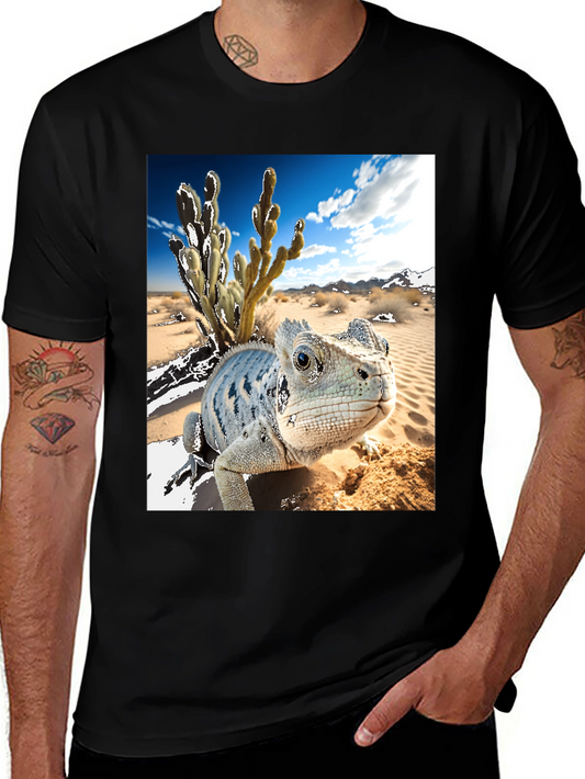 Desert Lizard Graphic Tee - Nature Inspired Design