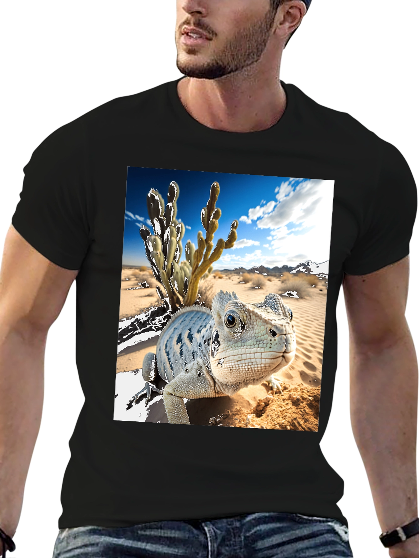 Desert Lizard Graphic Tee - Nature Inspired Design