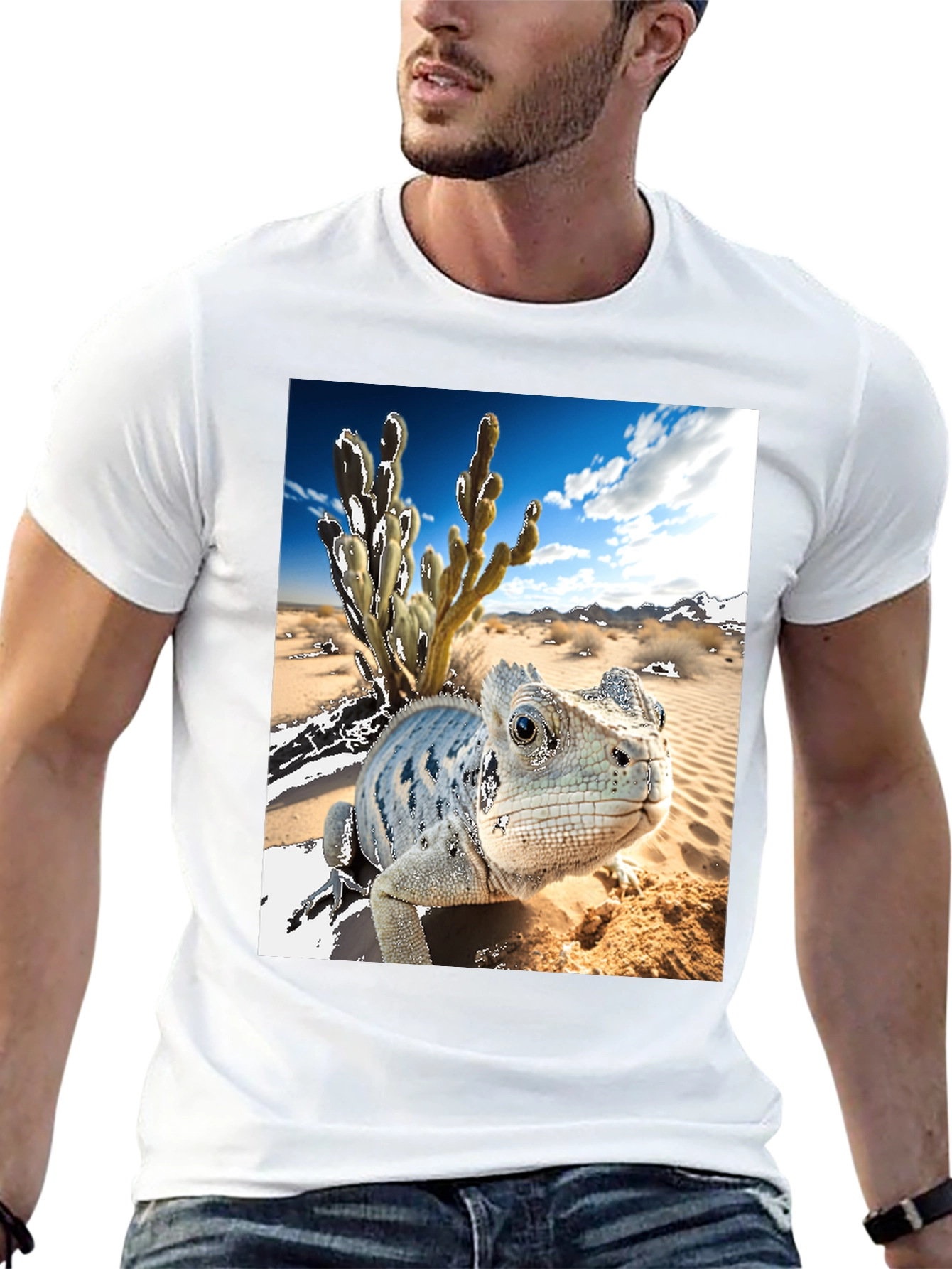 Desert Lizard Graphic Tee - Nature Inspired Design