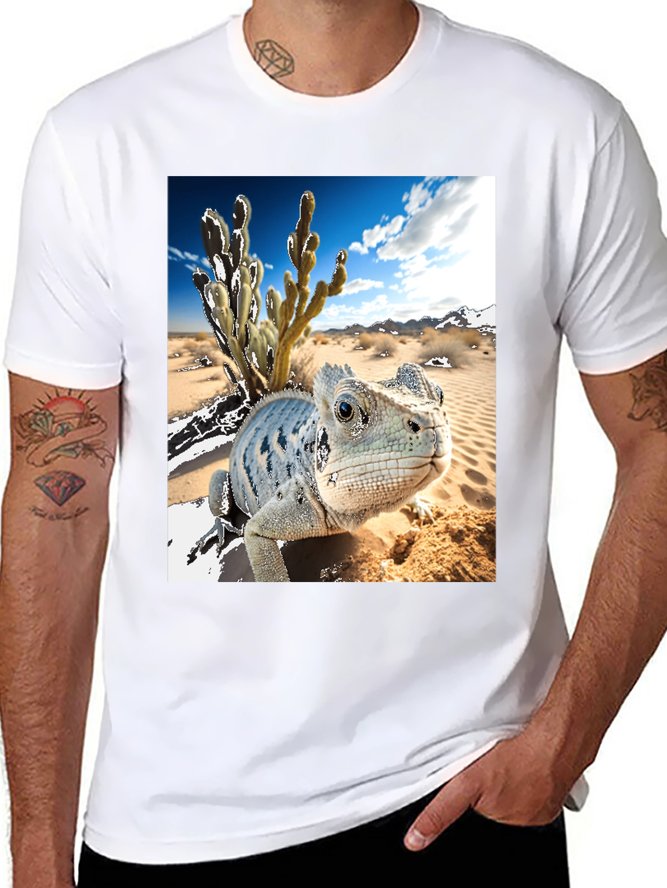 Desert Lizard Graphic Tee - Nature Inspired Design