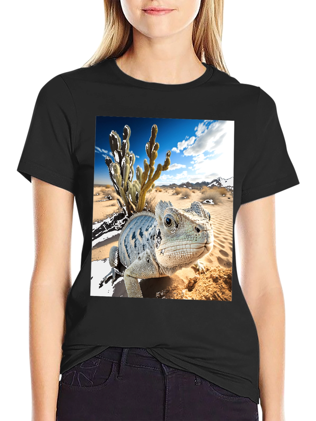 Desert Lizard Graphic Tee - Nature Inspired Design