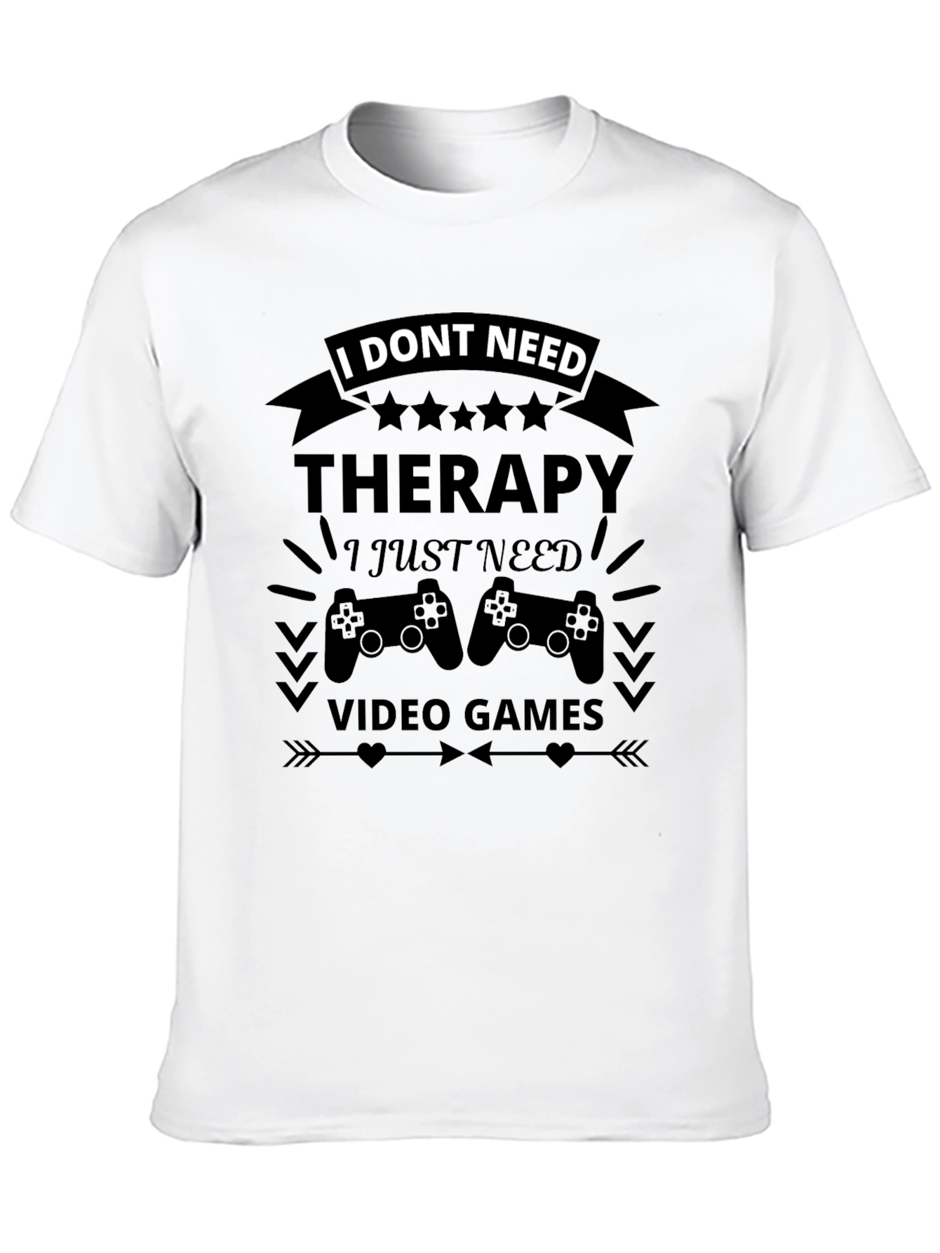 Funny Gamer T-Shirt - Therapy? I Need Video Games!