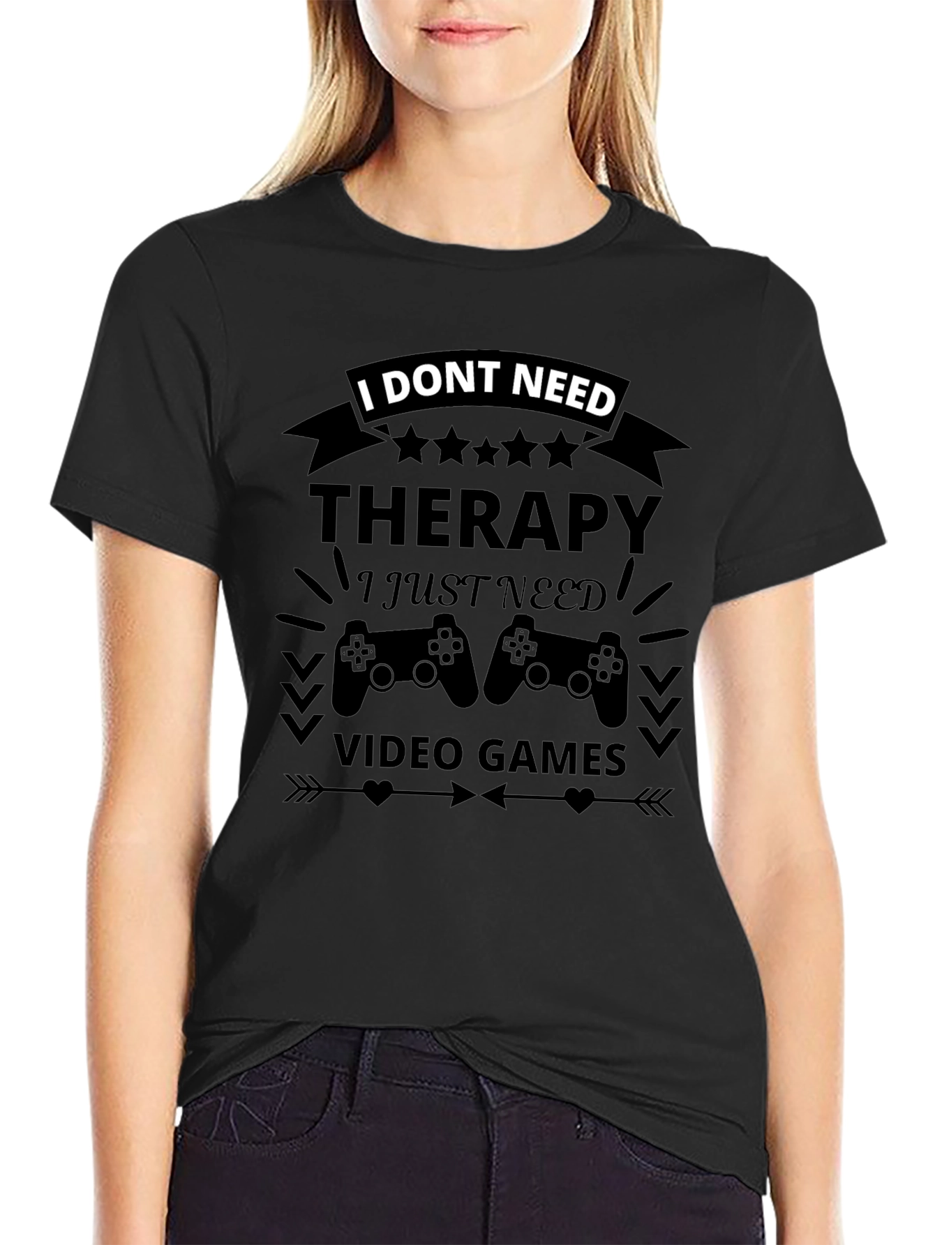 Funny Gamer T-Shirt - Therapy? I Need Video Games!