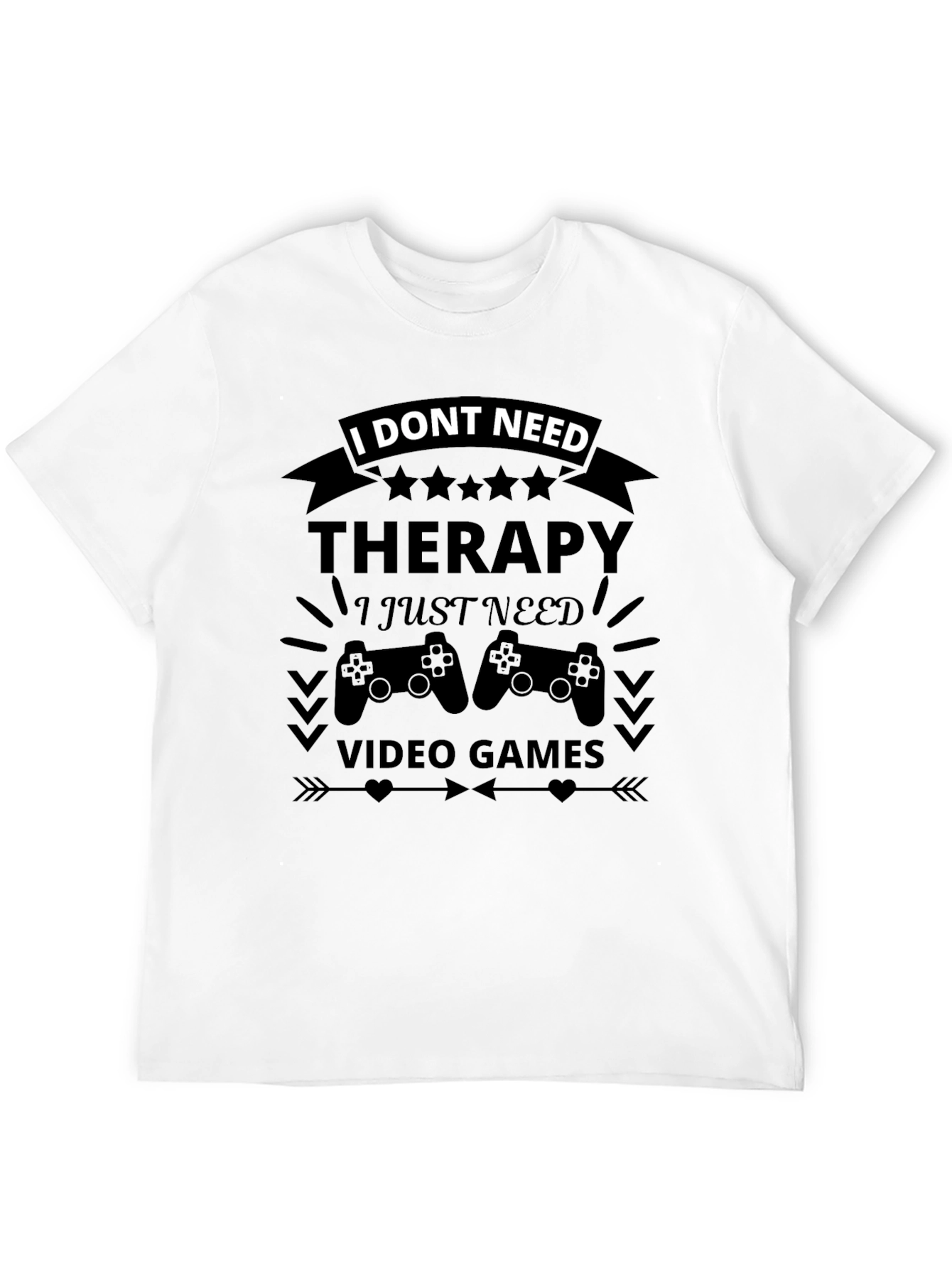 Funny Gamer T-Shirt - Therapy? I Need Video Games!