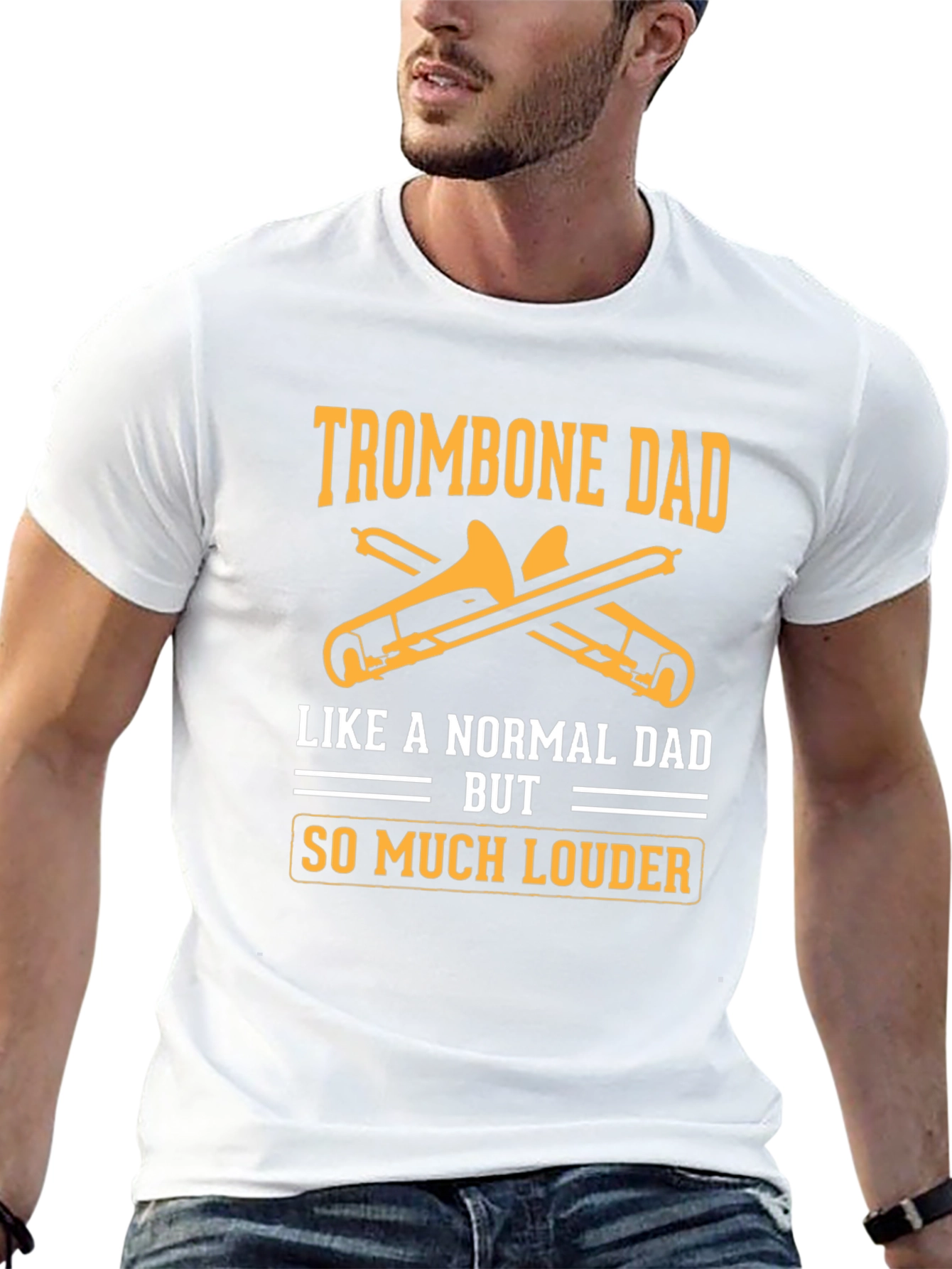 Trombone Dad T-Shirt - Louder Than Normal Dad!