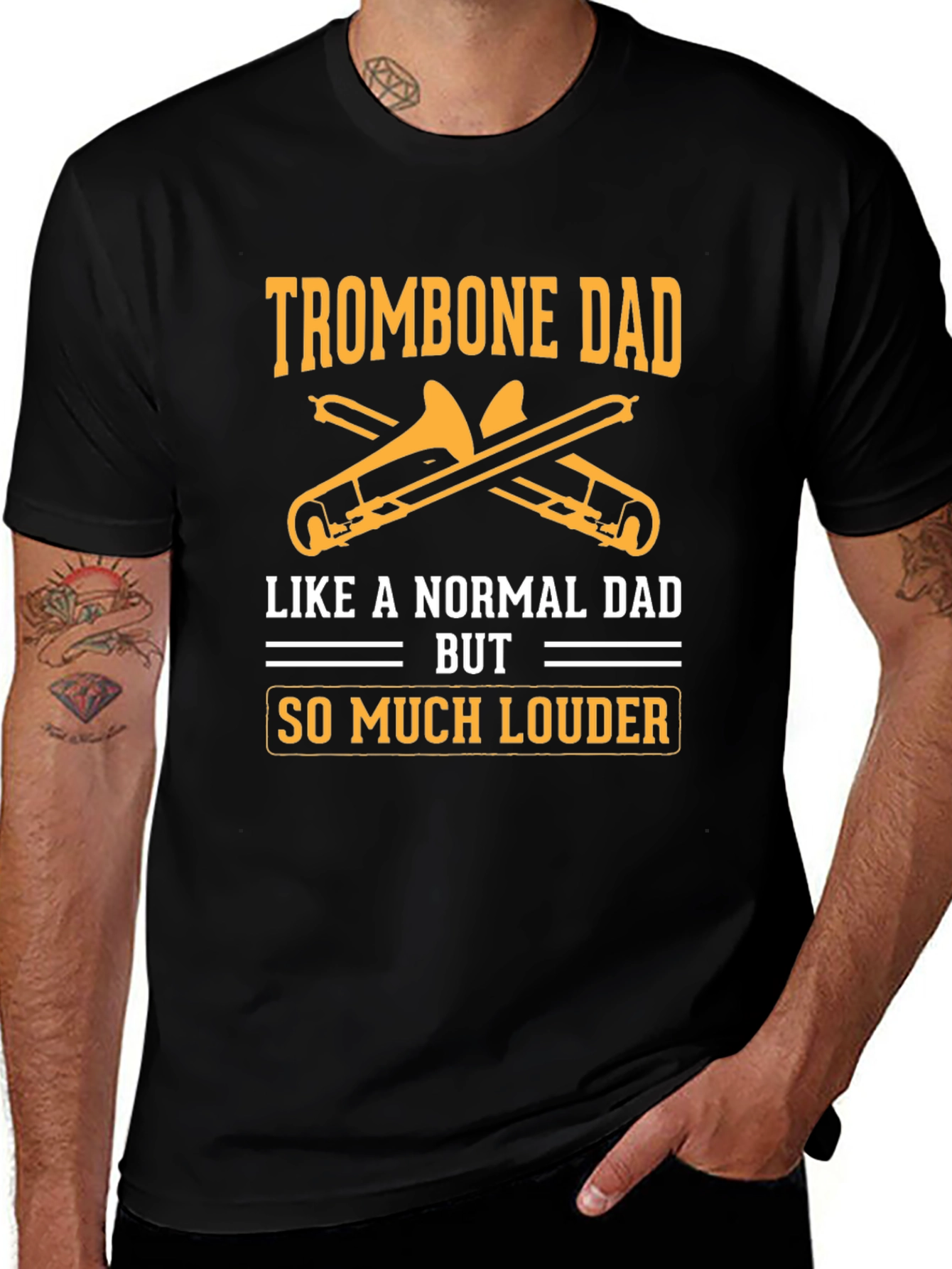 Trombone Dad T-Shirt - Louder Than Normal Dad!