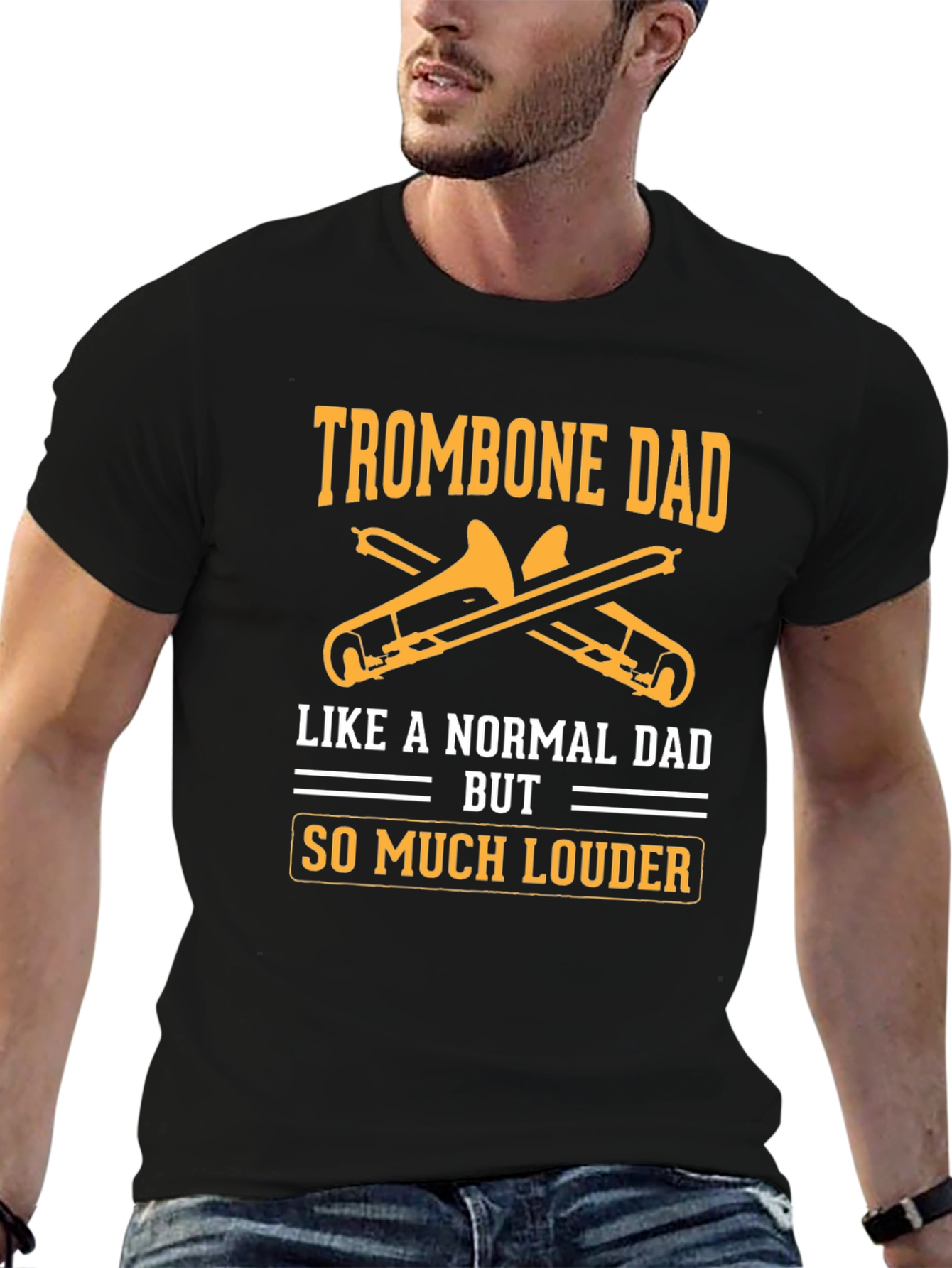 Trombone Dad T-Shirt - Louder Than Normal Dad!