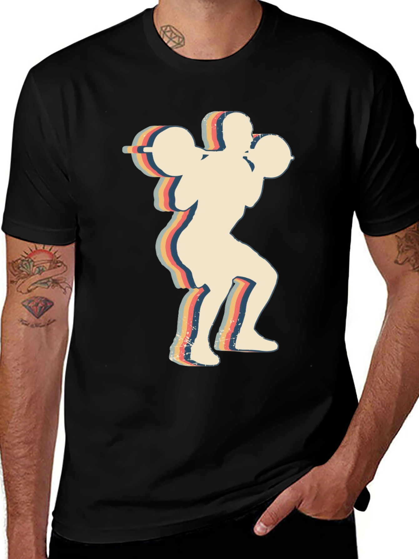 Retro Weightlifter T-Shirt - Gym Apparel