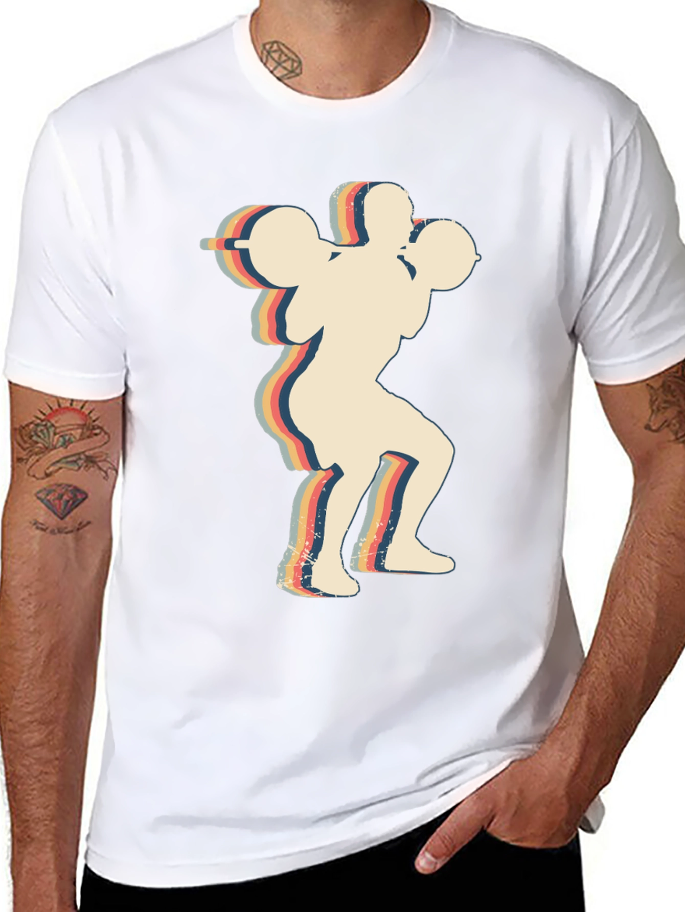 Retro Weightlifter T-Shirt - Gym Apparel