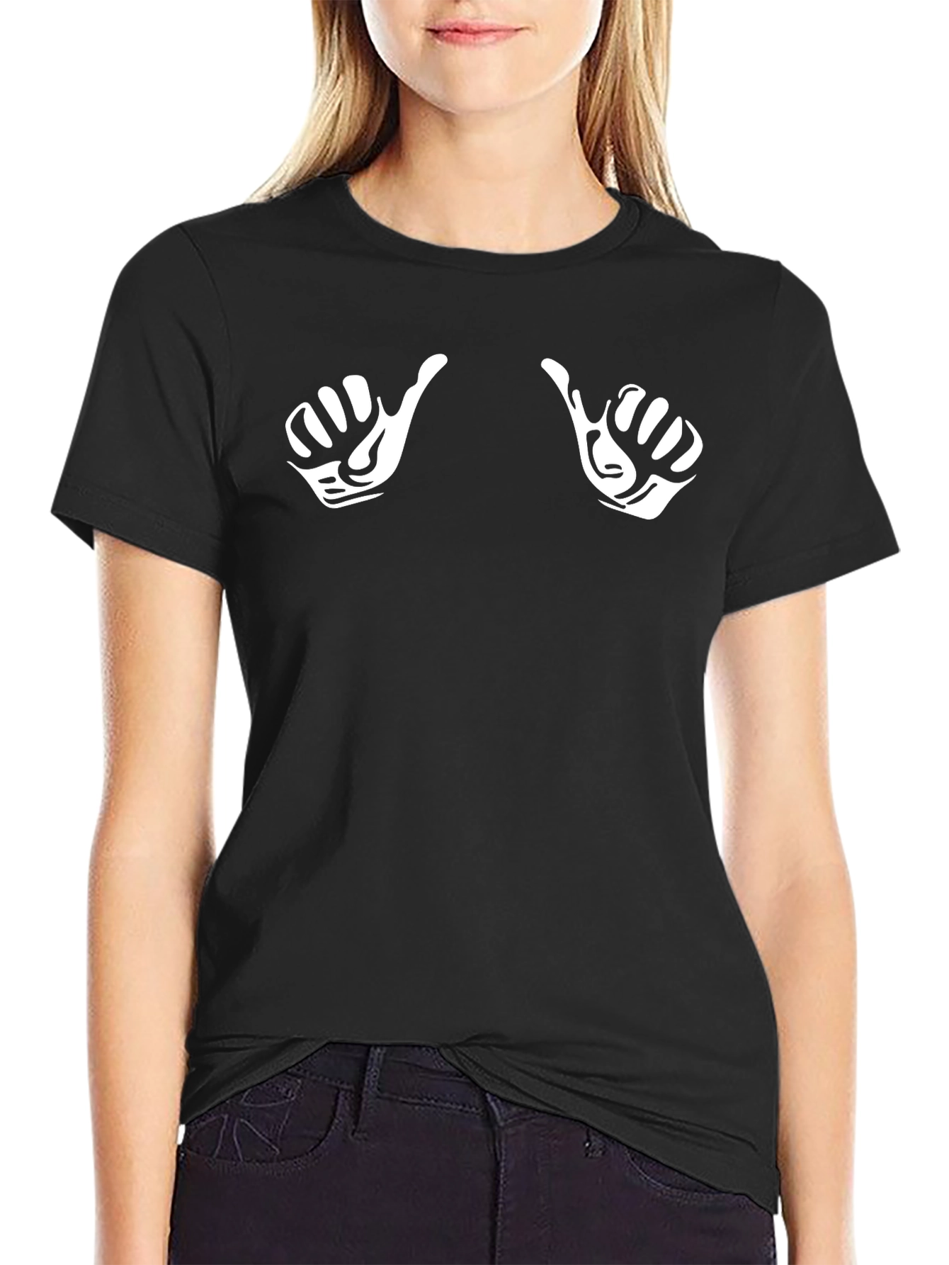 Thumbs Up Graphic Black T-Shirt