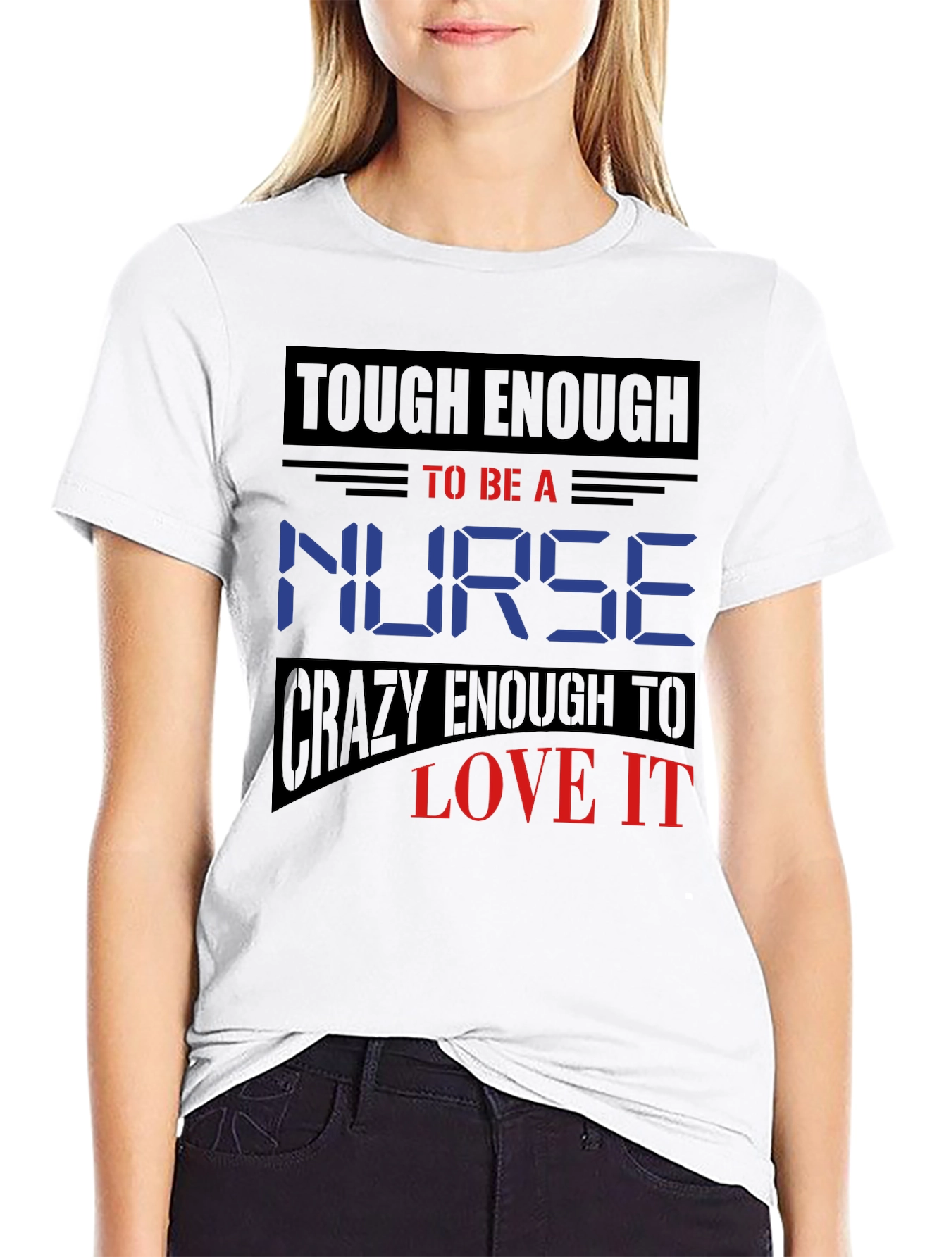 Tough Enough Nurse Graphic T-Shirt