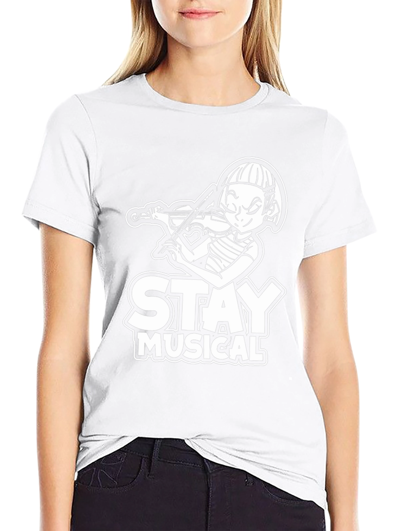 Stay Musical Black T-Shirt for Music Lovers