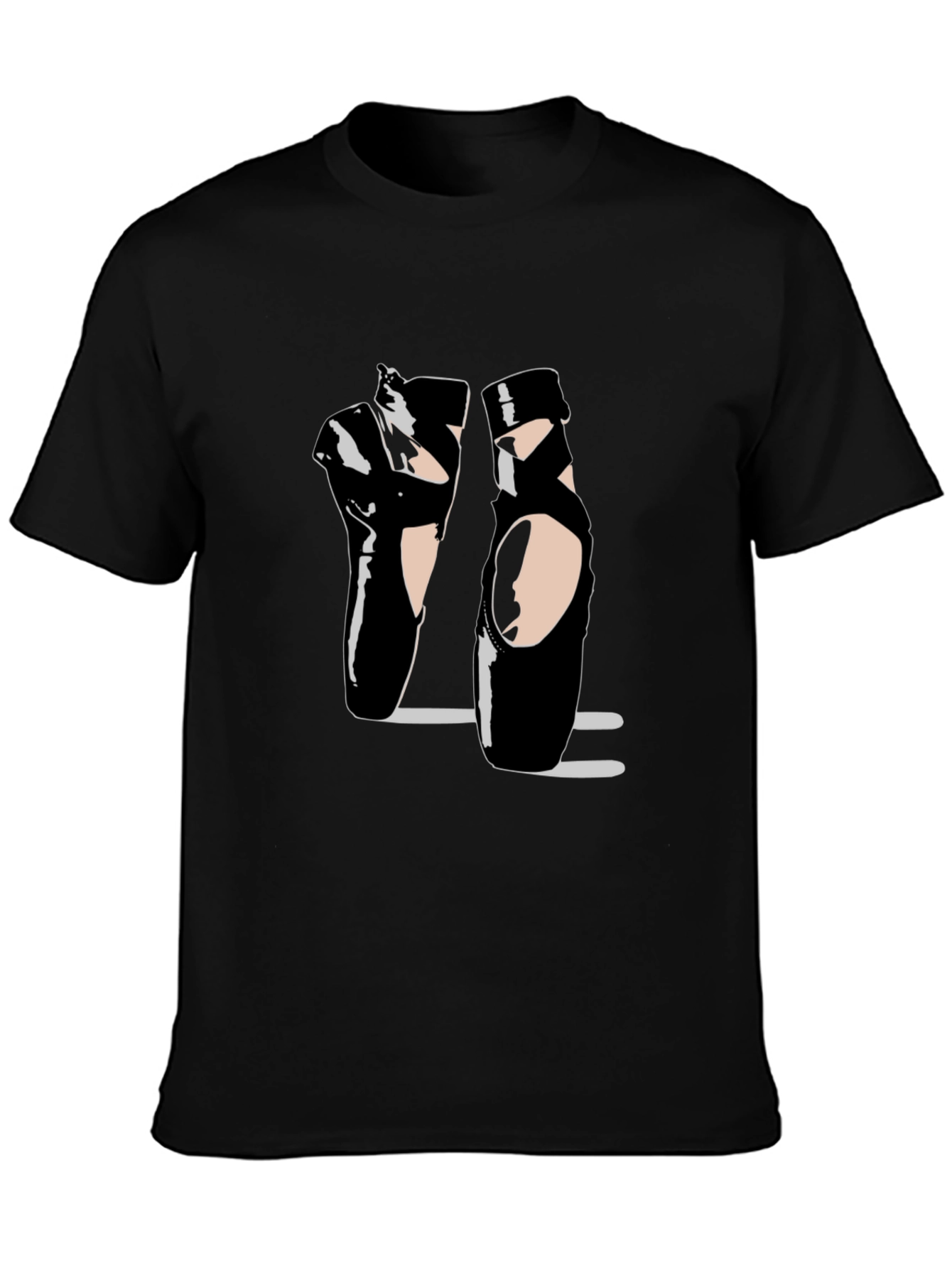 Ballet Pointe Shoes Black T-Shirt Dance Design