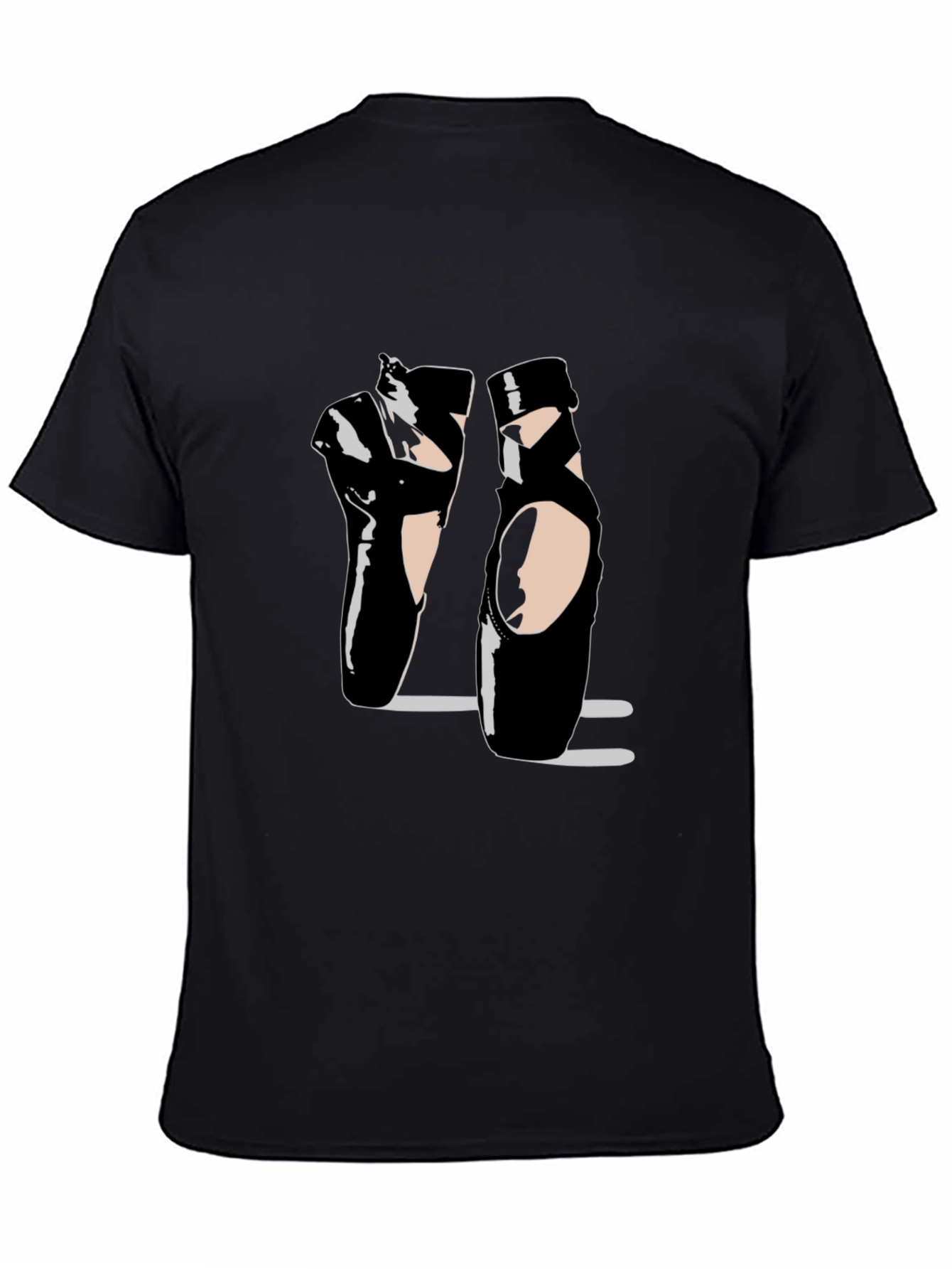 Ballet Pointe Shoes Black T-Shirt Dance Design