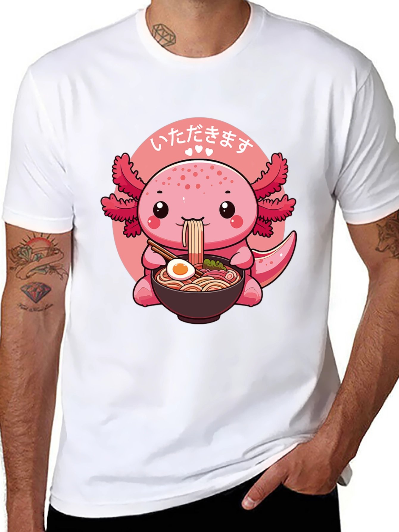 Cute Axolotl Ramen T-Shirt