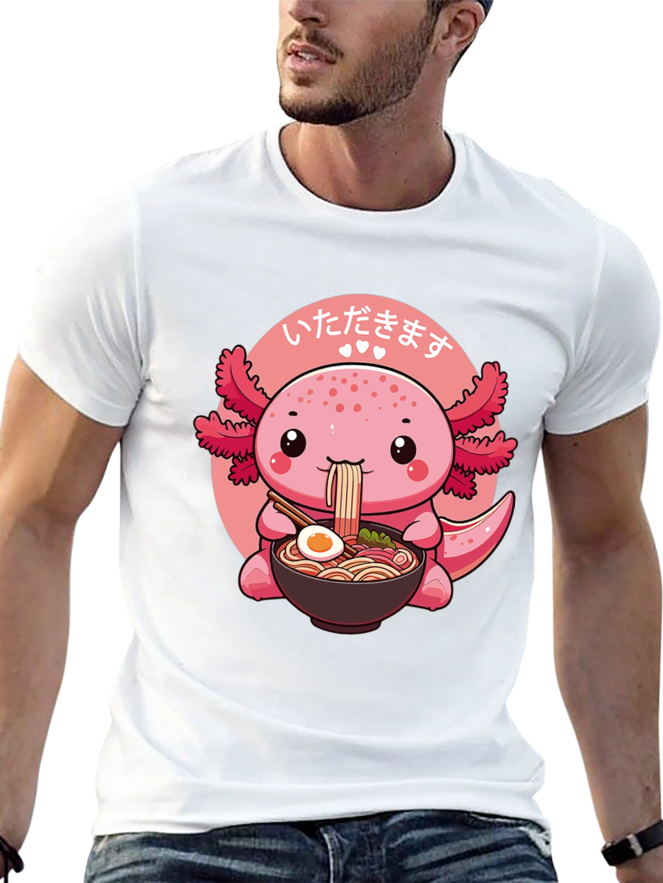 Cute Axolotl Ramen T-Shirt