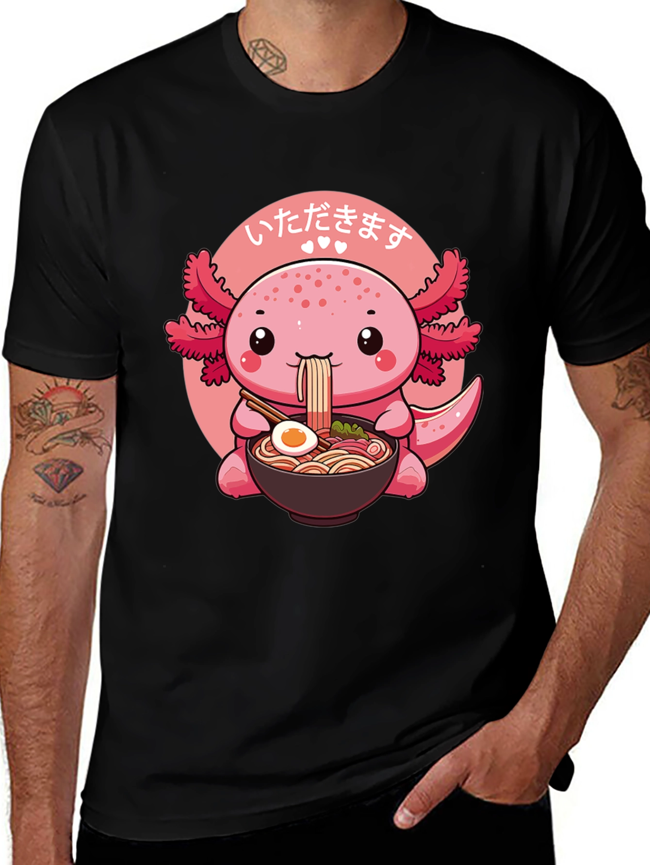 Cute Axolotl Ramen T-Shirt