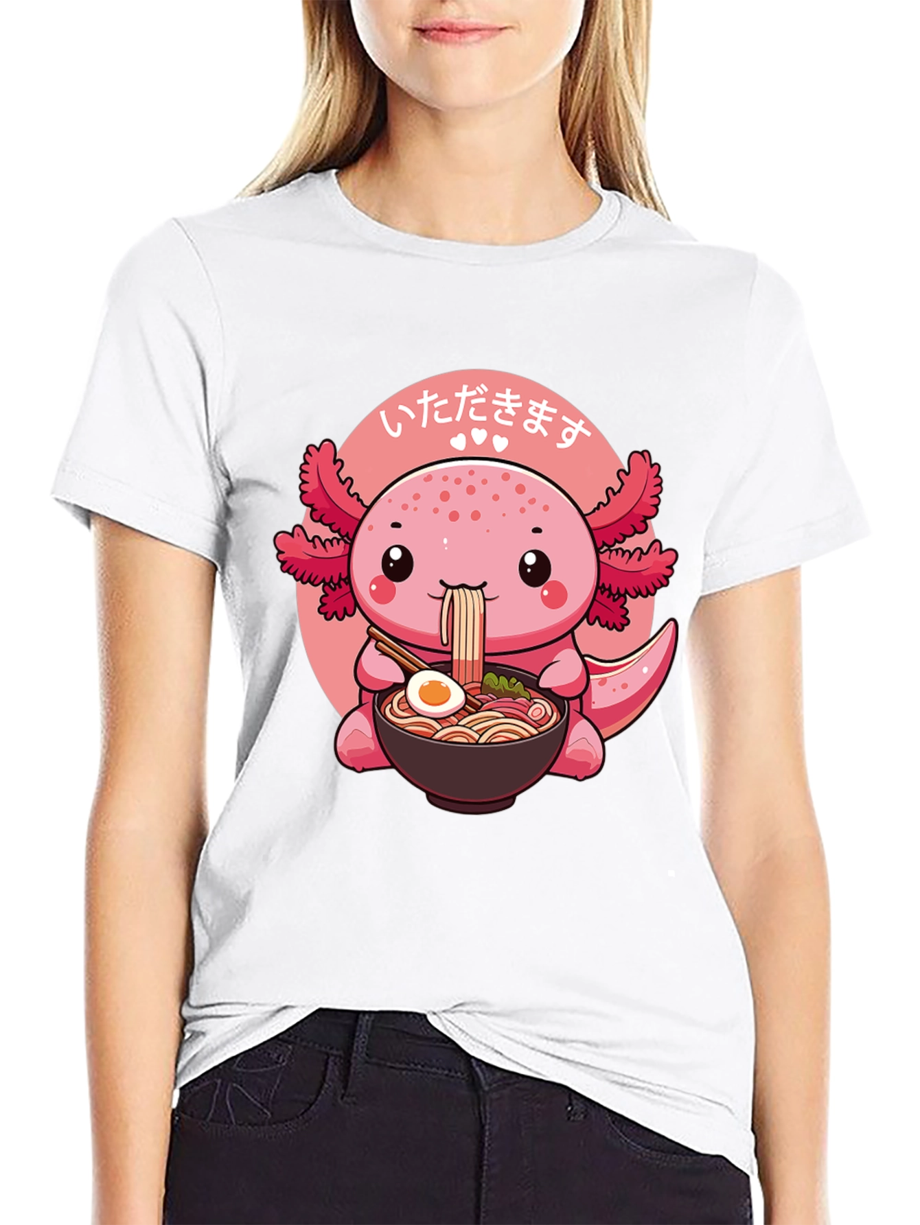 Cute Axolotl Ramen T-Shirt