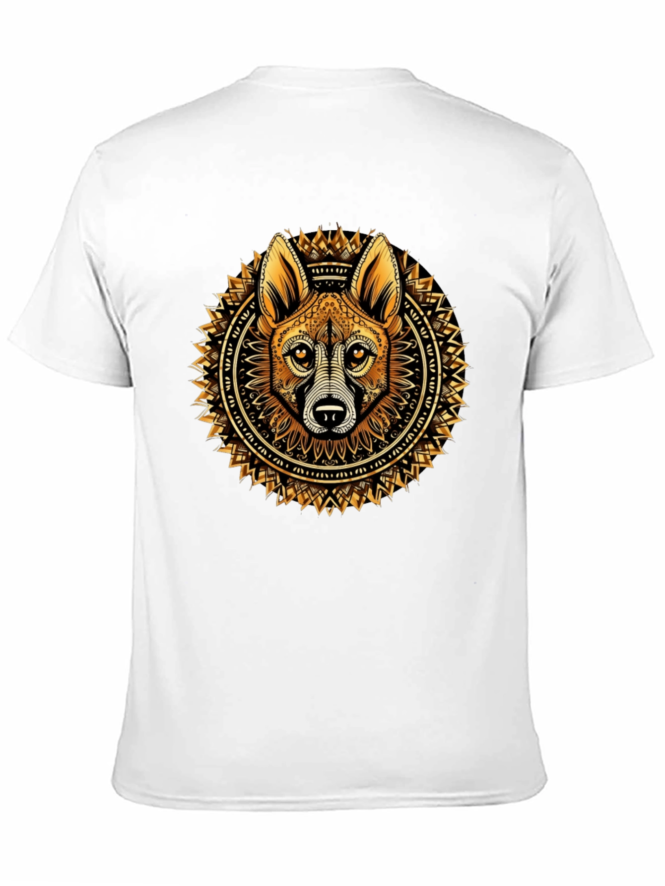 Tribal Dog Mandala Black Tee