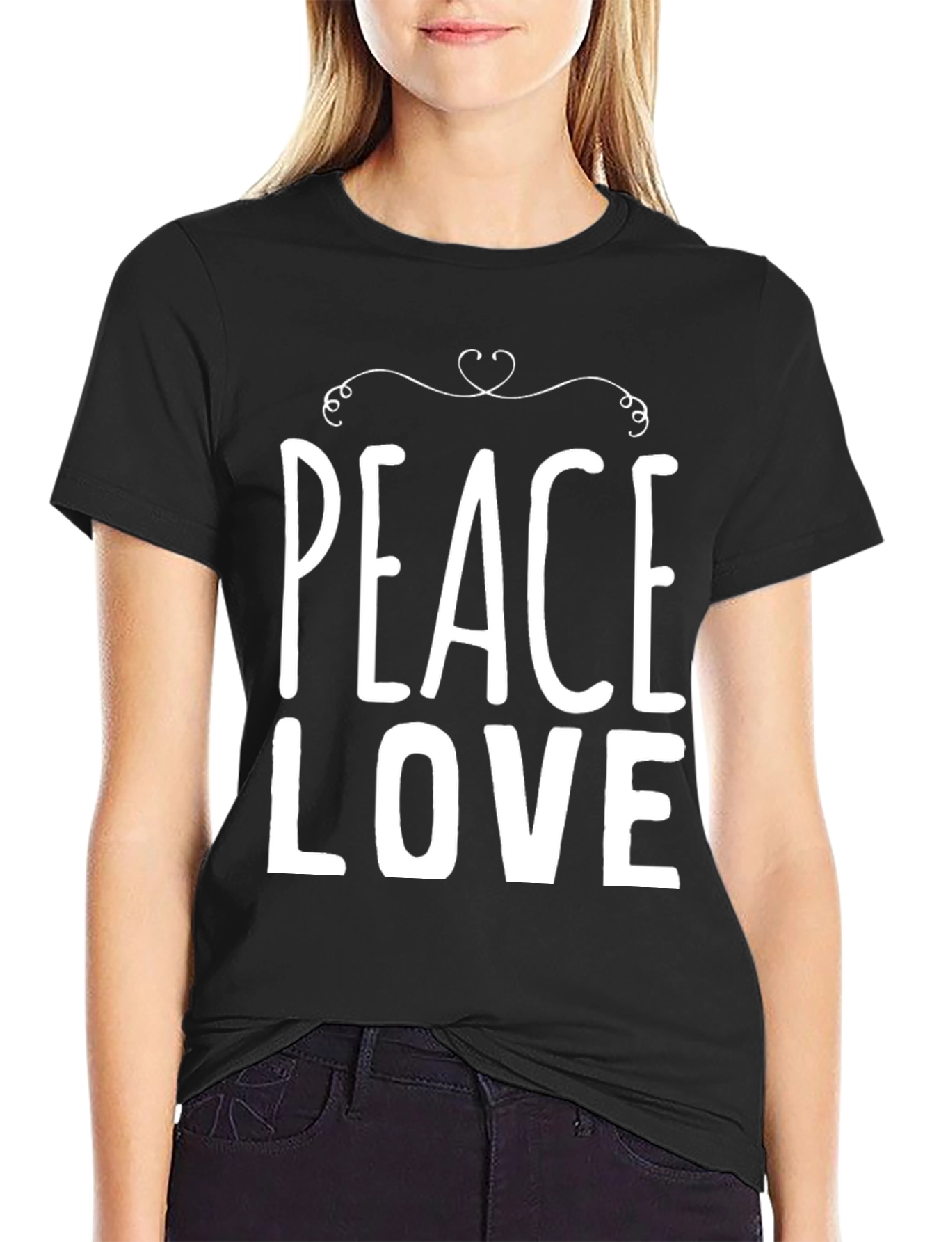 Peace Love T-Shirt - Stylish Graphic Tee