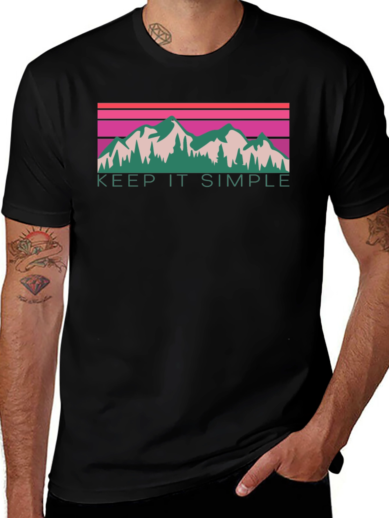 Keep It Simple Mountain Graphic Tee