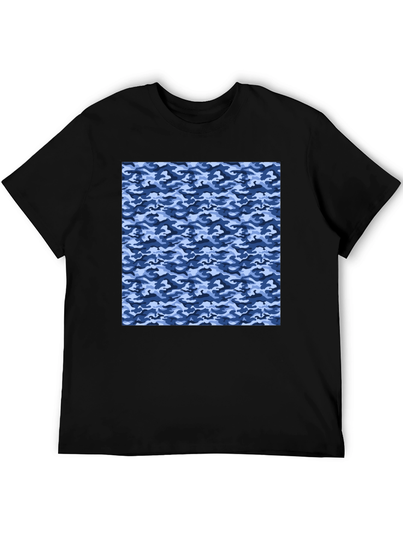 Cool Blue Camo T-Shirt - Modern Style