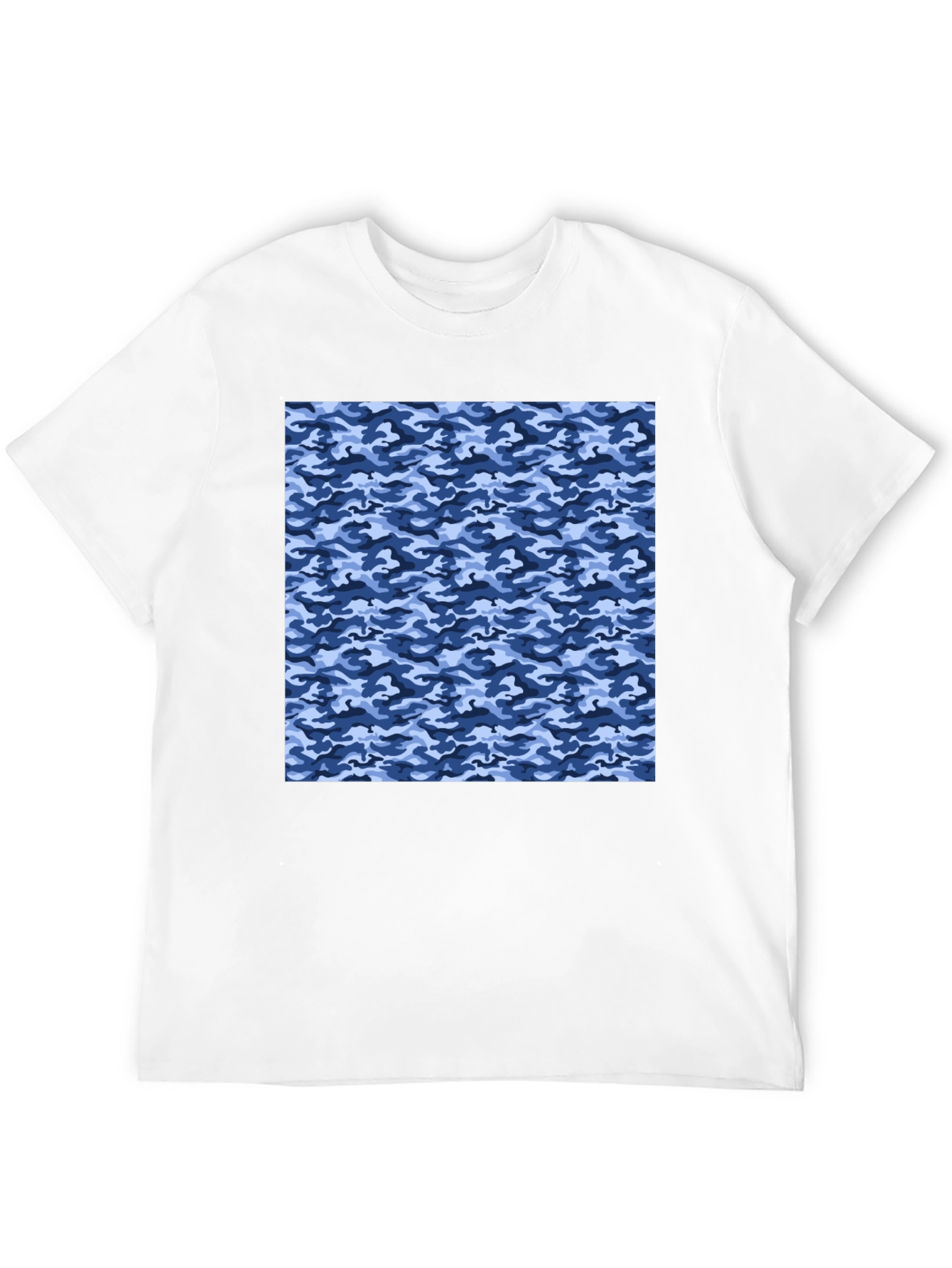 Cool Blue Camo T-Shirt - Modern Style