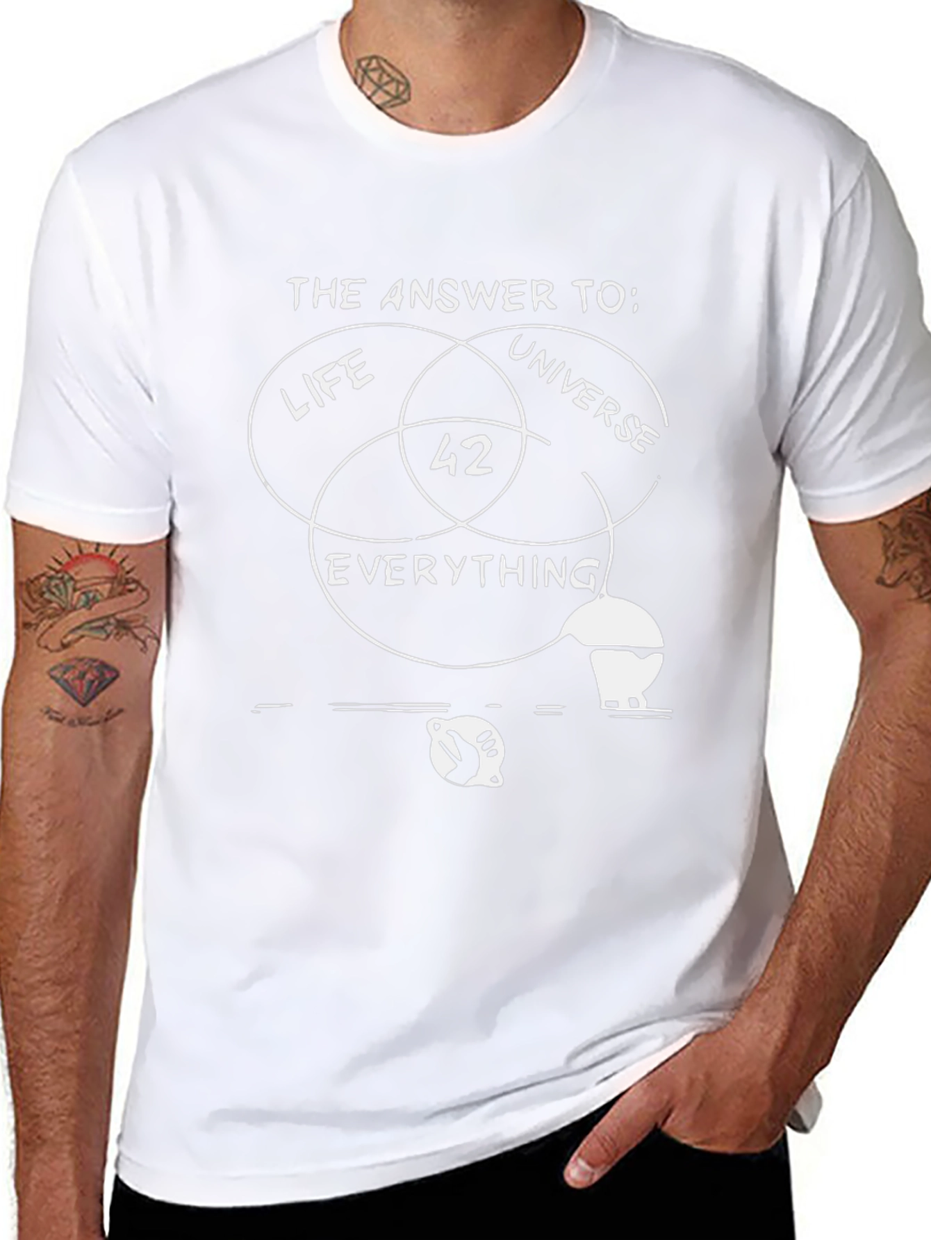 Answer to Life Universe Everything 42 Black T-Shirt