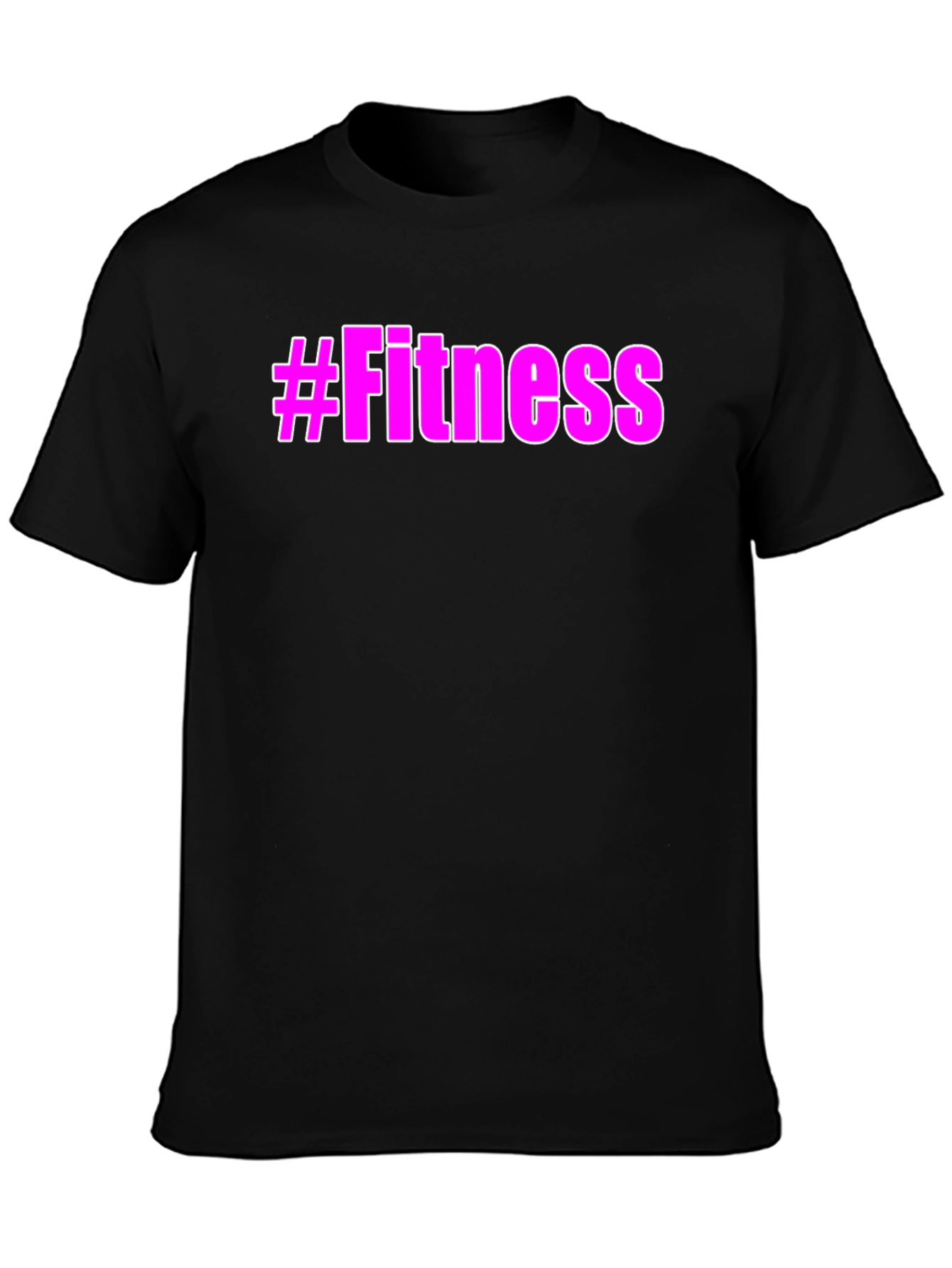 #Fitness Graphic Tee - Trendy Workout Shirt