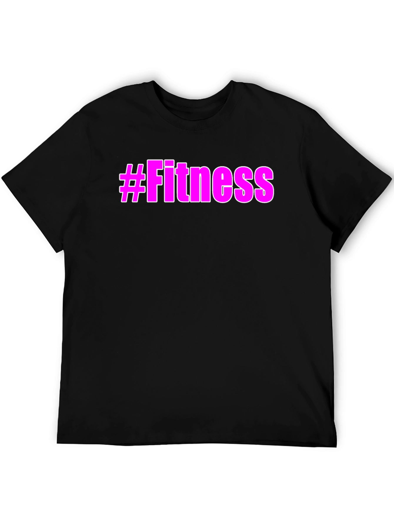 #Fitness Graphic Tee - Trendy Workout Shirt