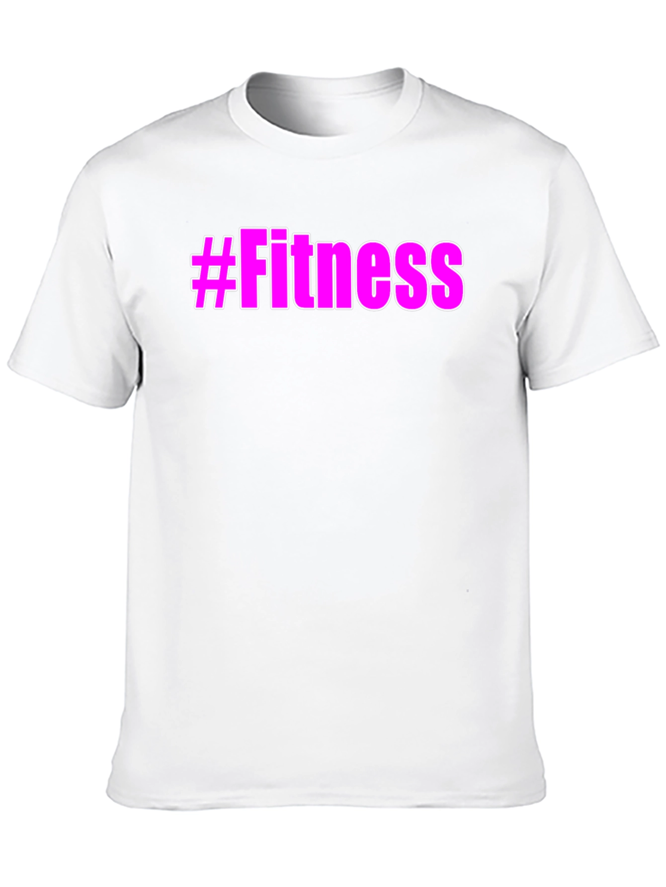 #Fitness Graphic Tee - Trendy Workout Shirt