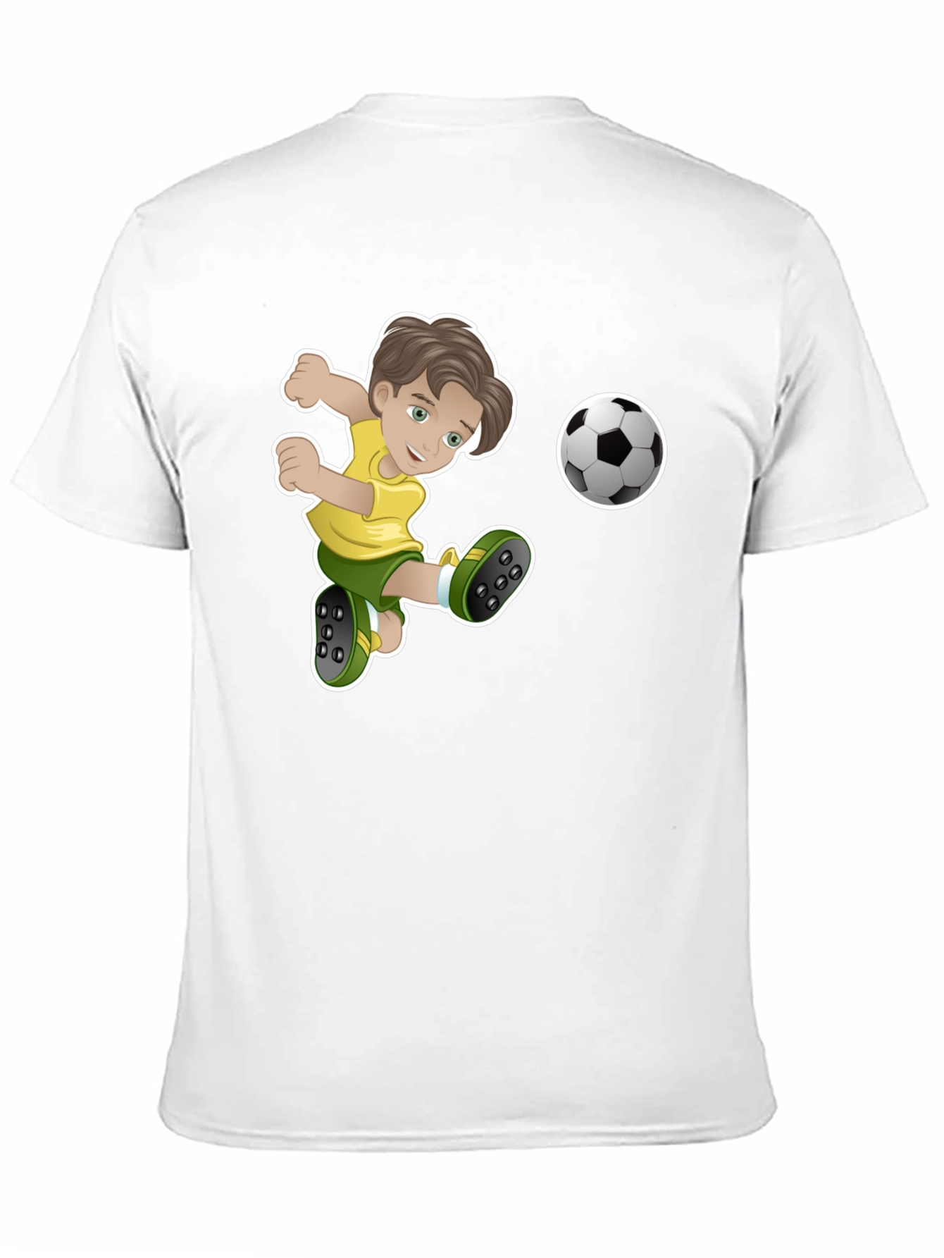Boy Soccer Player Black Graphic T-Shirt